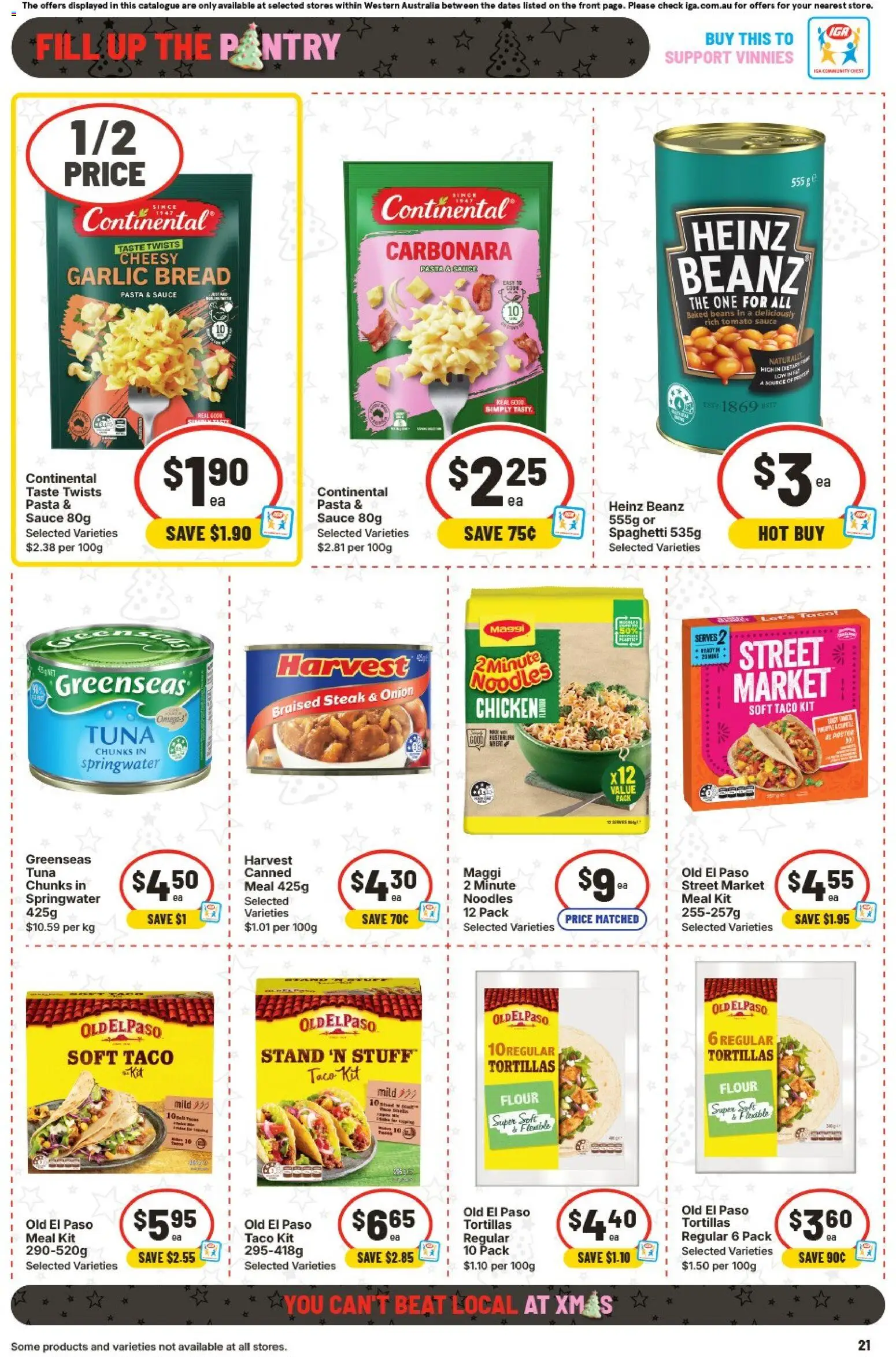 IGA catalogue - valid from 10.12.2025 | Page: 28 | Products: Bread, Chicken, Sauce, Tortillas