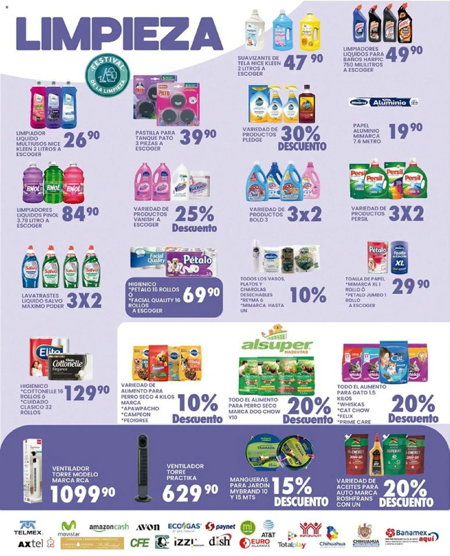 Nuevas ofertas de Alsuper válidas en toda la República Mexicana desde el 27.03.2026. ¡Encuentra las mejores ofertas en Alsuper folleto Chihuahua-Ciudad! | Página: 5 | Productos: Suavizante, Limpiador, Papel higiénico, Bowl