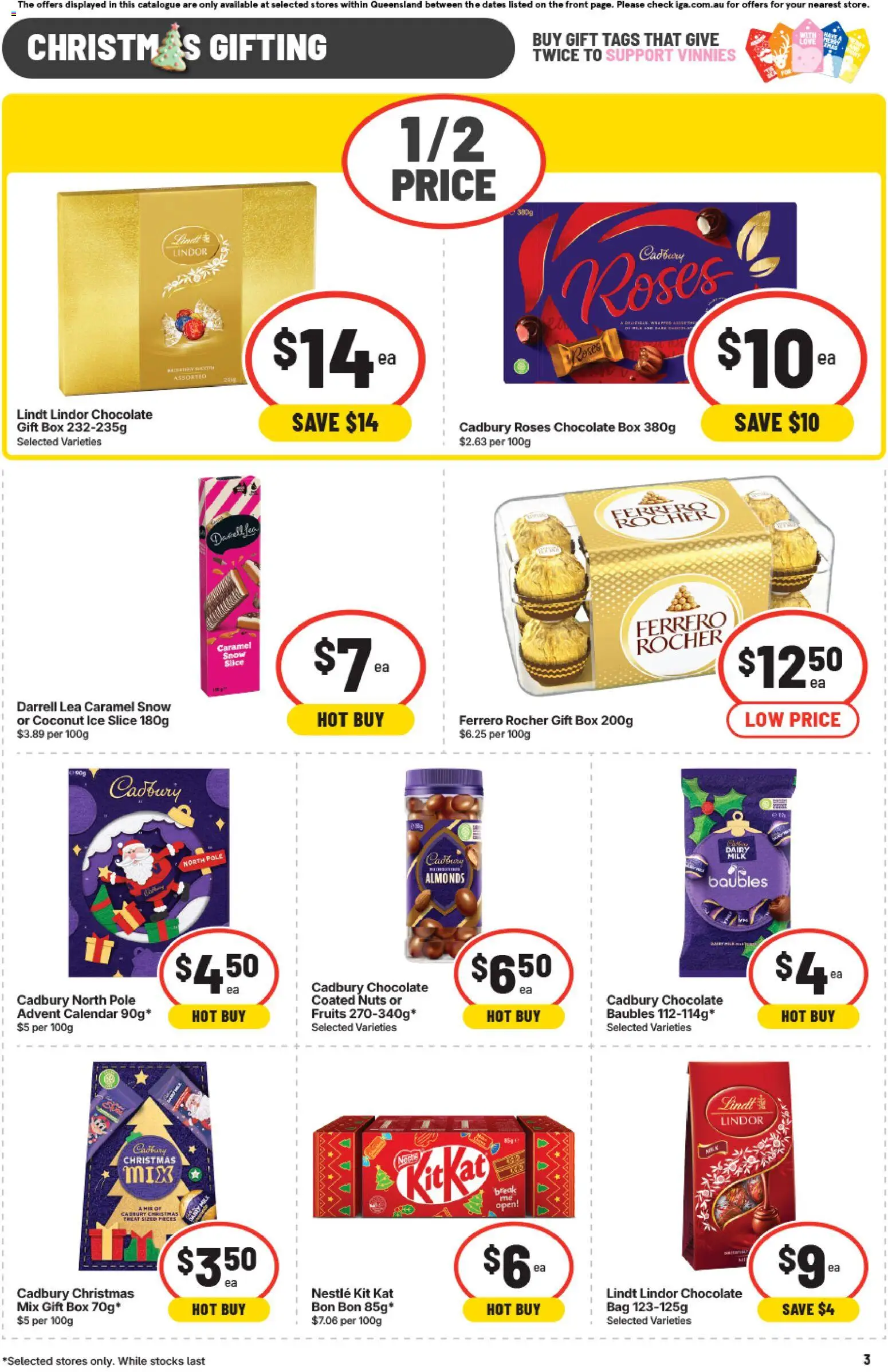 IGA catalogue - valid from 12.11.2025 | Page: 6 | Products: Milk, Chocolate, Fruits, Bag