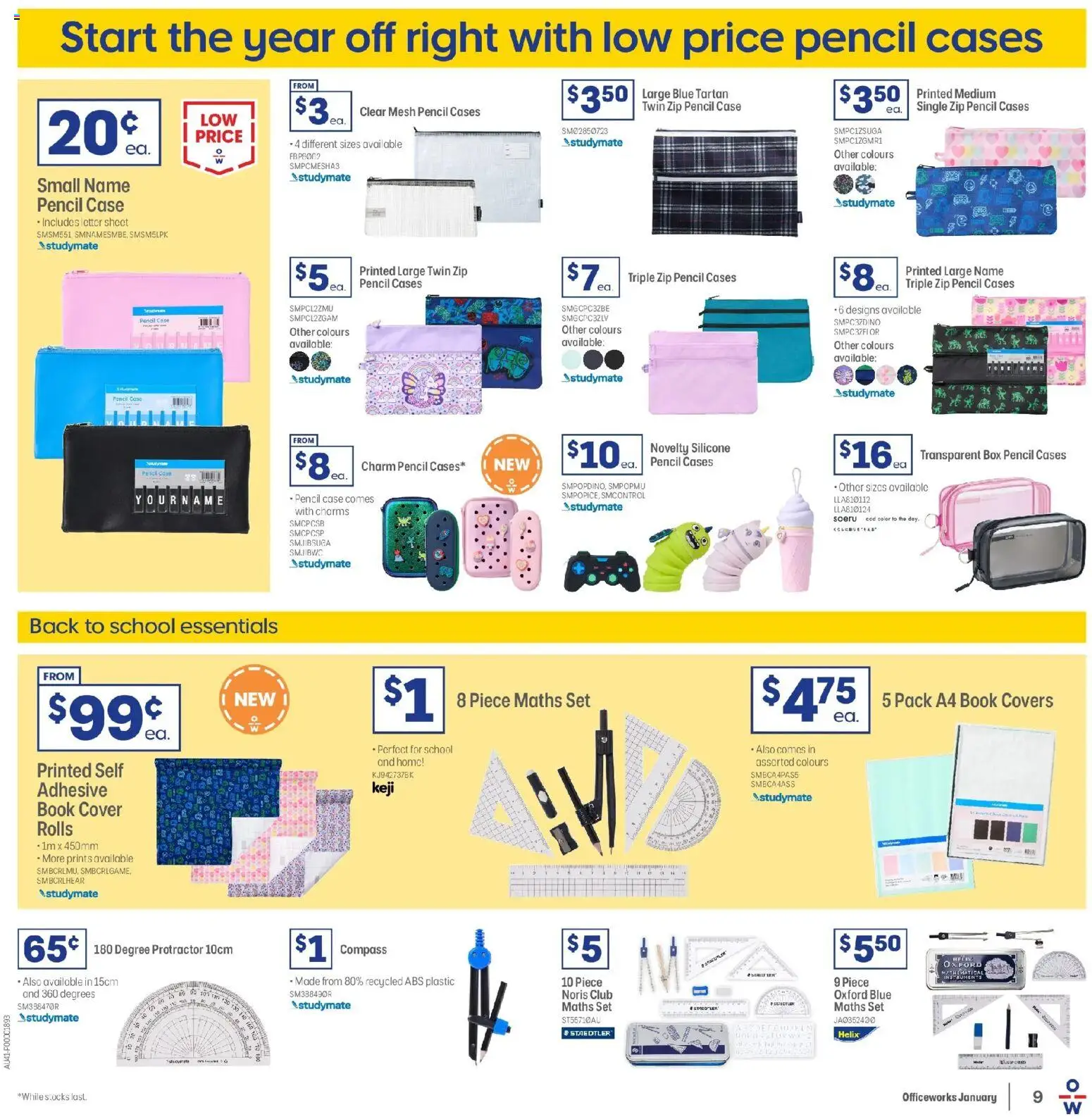 Officeworks catalogue - valid from 01.01.2026 | Page: 9 | Products: Box, Charms, Case, Pencil