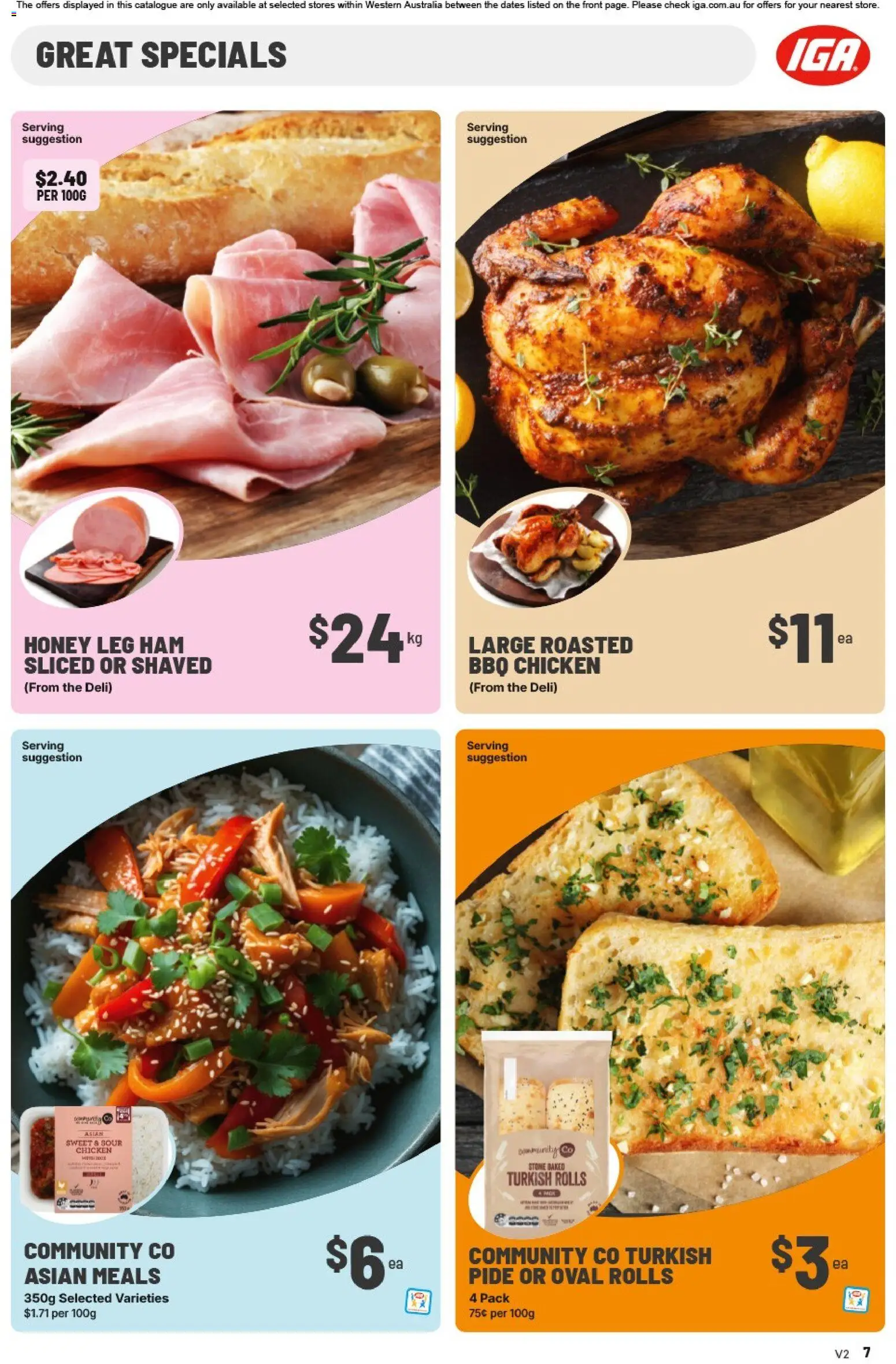 IGA catalogue - valid from 28.01.2026 | Page: 7 | Products: Ham, Honey, Chicken