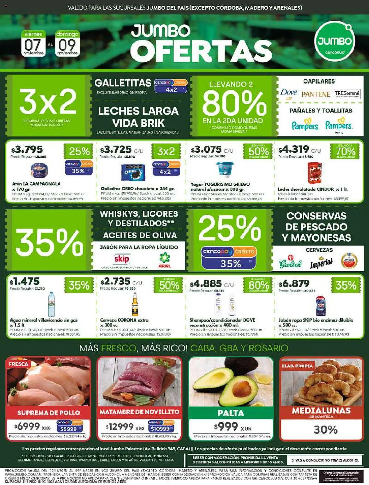Jumbo ofertas │ válido desde el 07.11.2025 | Página: 1 | Productos: Shampoo, Oliva, Agua, Palta