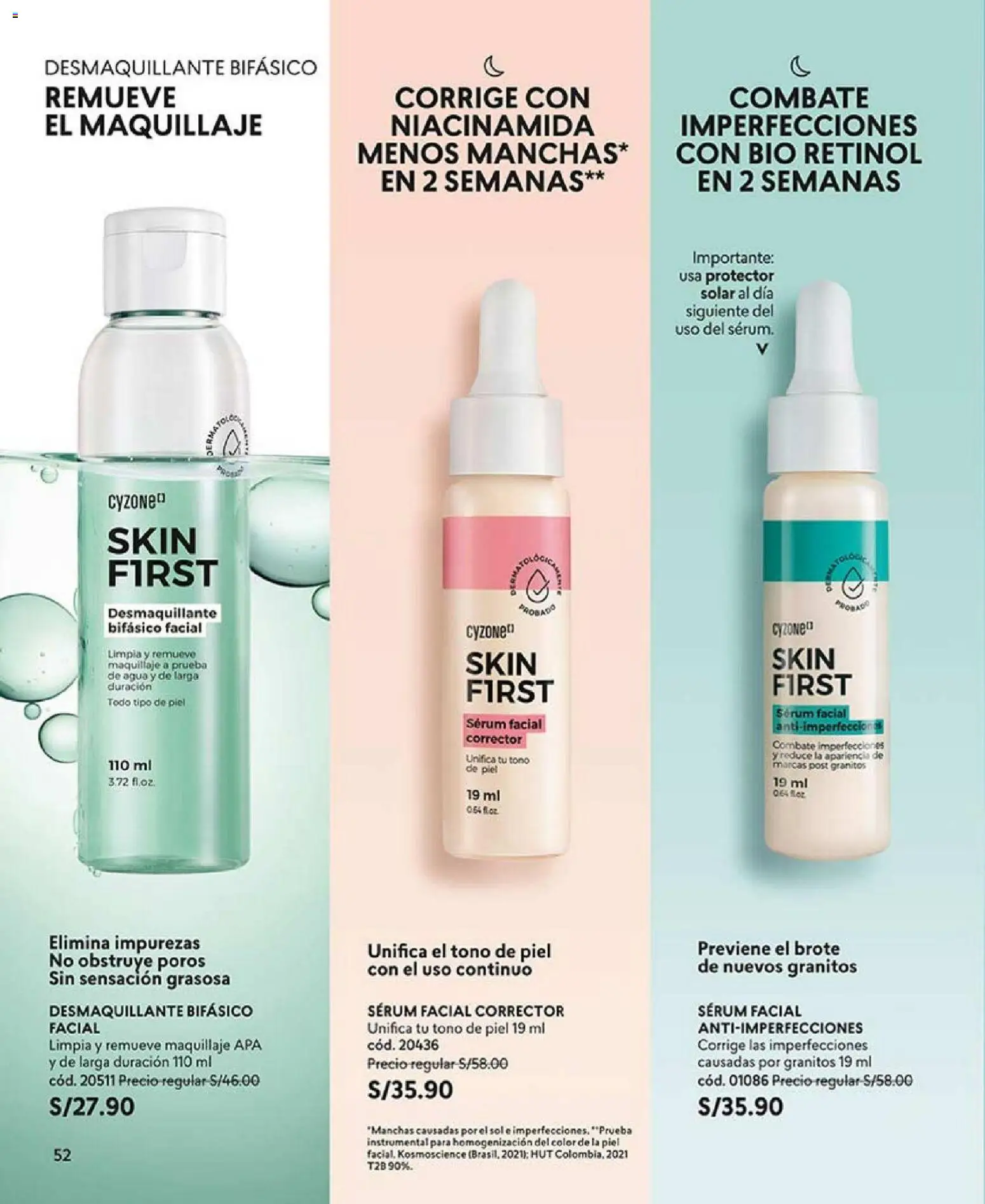 Catálogo CyZone válido desde 27.12.2025 | Página: 52 | Productos: Protector solar, Maquillaje, Corrector