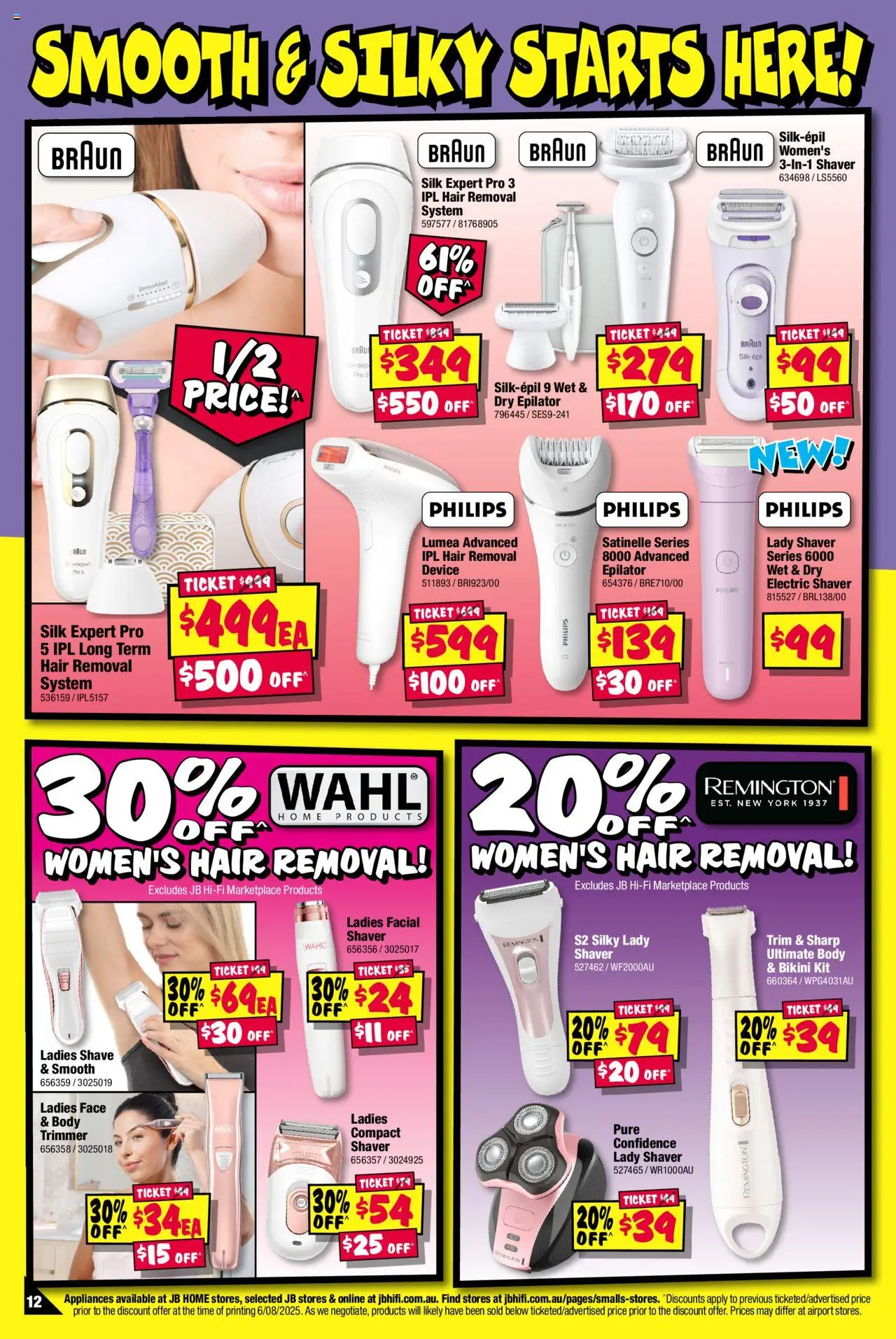 JB Hi-Fi catalogue - valid from 25.08.2025 | Page: 12 | Products: IPL, Hair removal, Electric shaver, Epilator