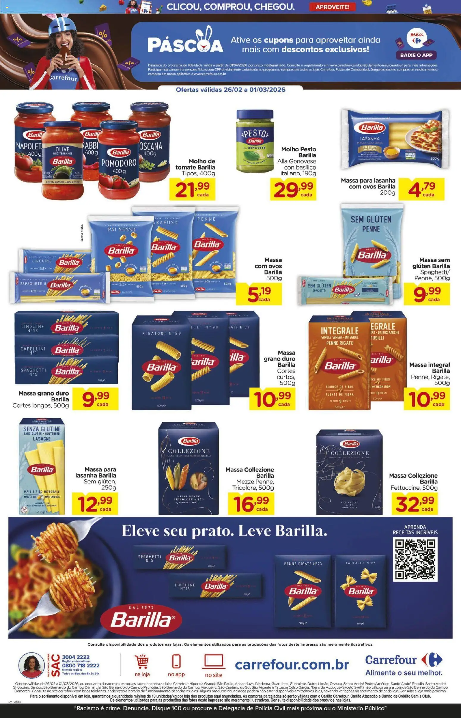 Carrefour Folheto - válido de 26.02.2026 | Página: 2 | Produtos: Forno, Espaguete, Ovos, Massa
