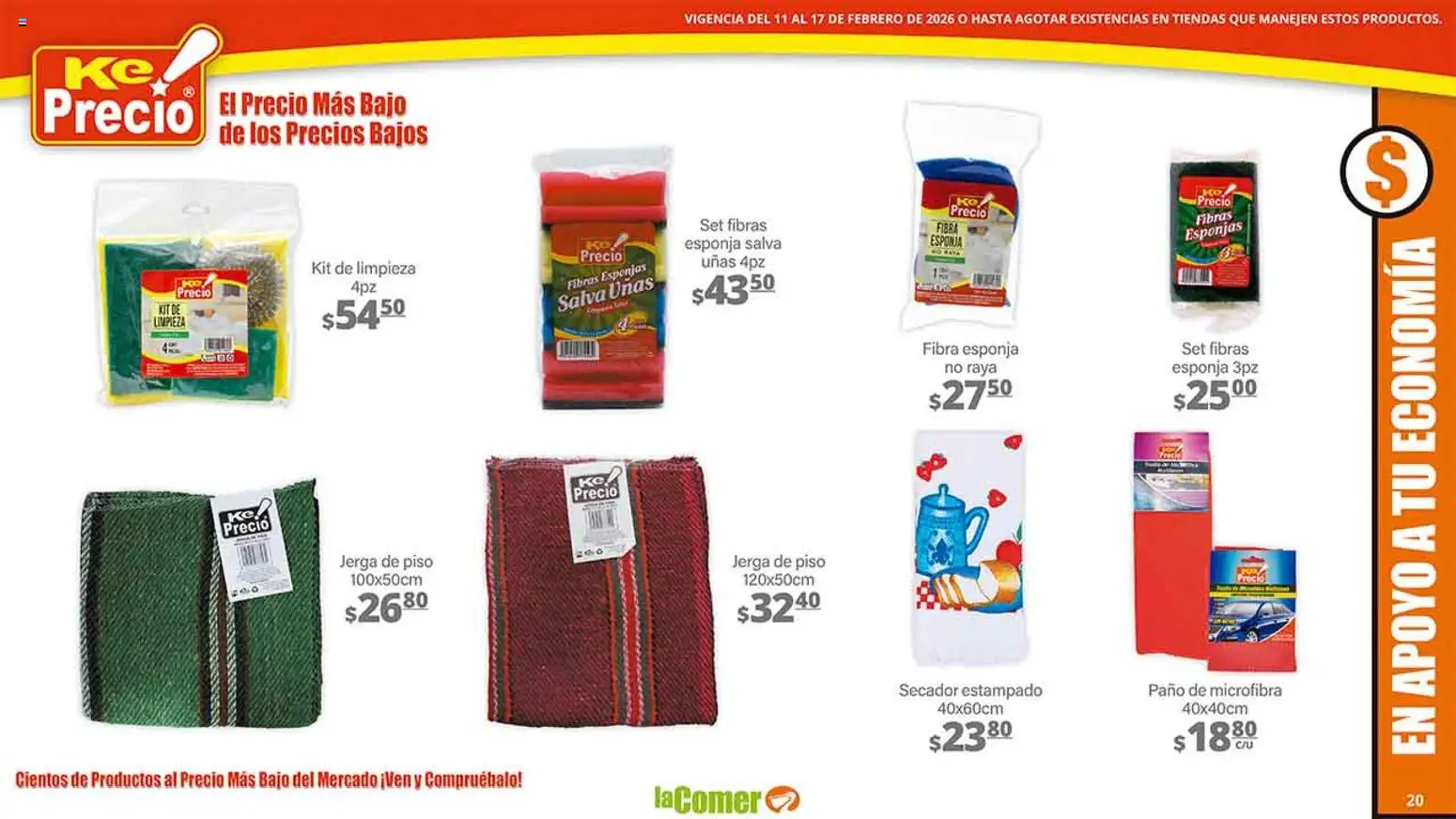 Nuevas ofertas de La Comer válidas en toda la República Mexicana desde el 11.02.2026. ¡Encuentra las mejores ofertas en La Comer folleto! | Página: 20 | Productos: Esponja