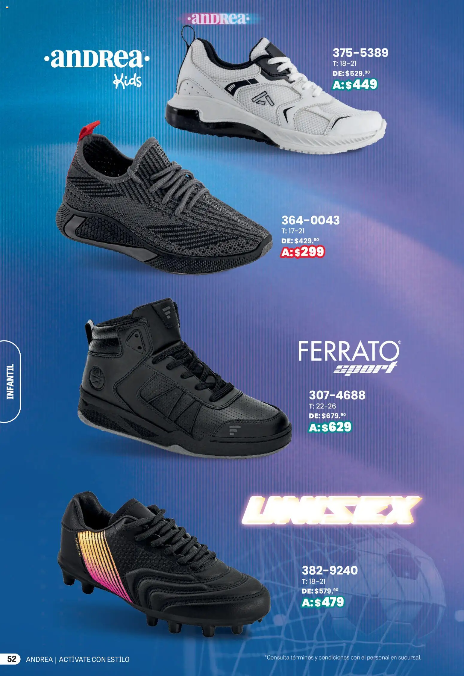 Nuevas ofertas de Andrea válidas en toda la República Mexicana desde el 01.03.2026. ¡Encuentra las mejores ofertas en Andrea catálogo Actívate con estillo! | Página: 52