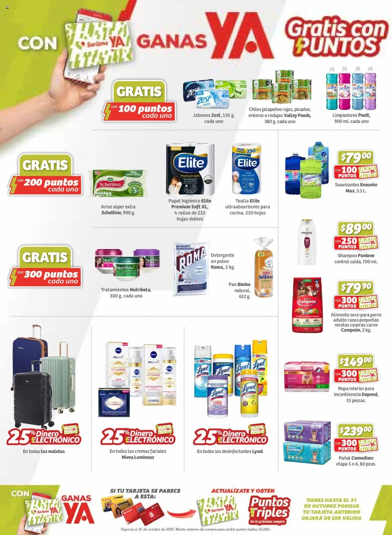 Nuevas ofertas de Soriana válidas en toda la República Mexicana desde el 18.09.2025. ¡Encuentra las mejores ofertas en Soriana - Pesito Valedor Mercado: Camp, Chia, Oax, Q. Roo, Tab, Yuc! | Página: 8 | Productos: Huevo, Arroz, Toalla, Papel higiénico