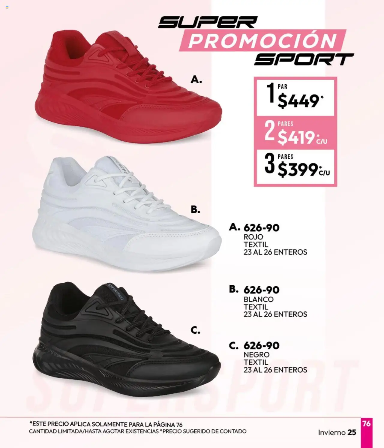 Nuevas ofertas de Cklass válidas en toda la República Mexicana desde el 16.09.2025. ¡Encuentra las mejores ofertas en Cklass - Catálogo Invierno Sportbrands! | Página: 77