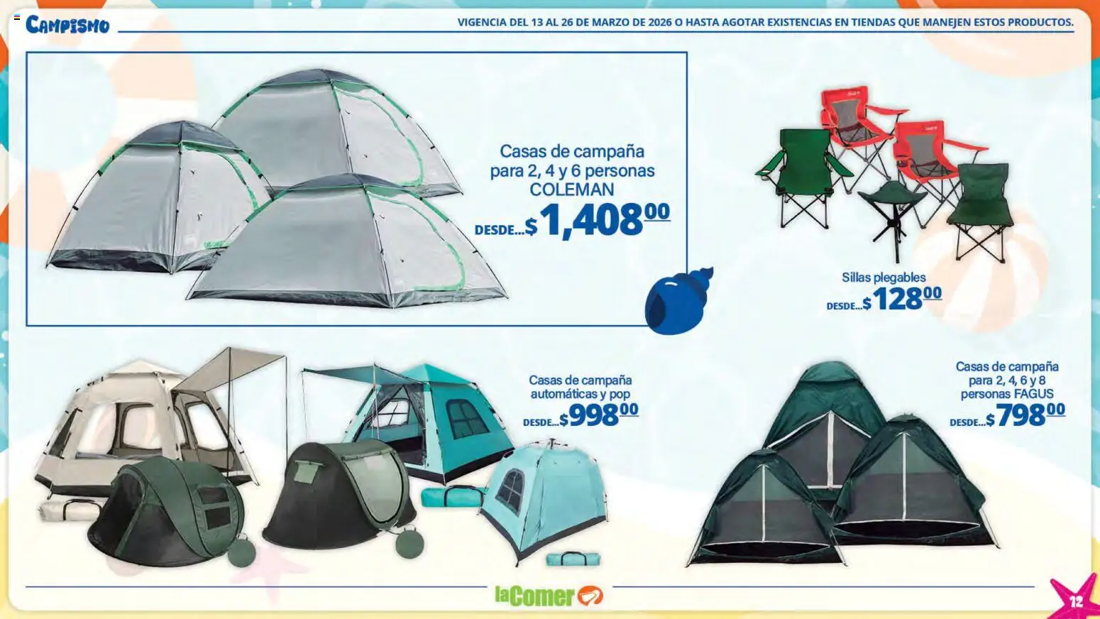 Nuevas ofertas de La Comer válidas en toda la República Mexicana desde el 13.03.2026. ¡Encuentra las mejores ofertas en La Comer folleto Ofertas! | Página: 12 | Productos: Campana