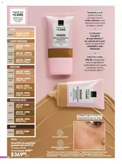 Nuevas ofertas de AVON válidas en toda la República Mexicana desde el 13.09.2025. ¡Encuentra las mejores ofertas en Serum Base de maquillaje acabado natural FPS 30, Serum Base de maquillaje acabado natural FPS 30, 12 tonos. 30 ml! | Página: 49