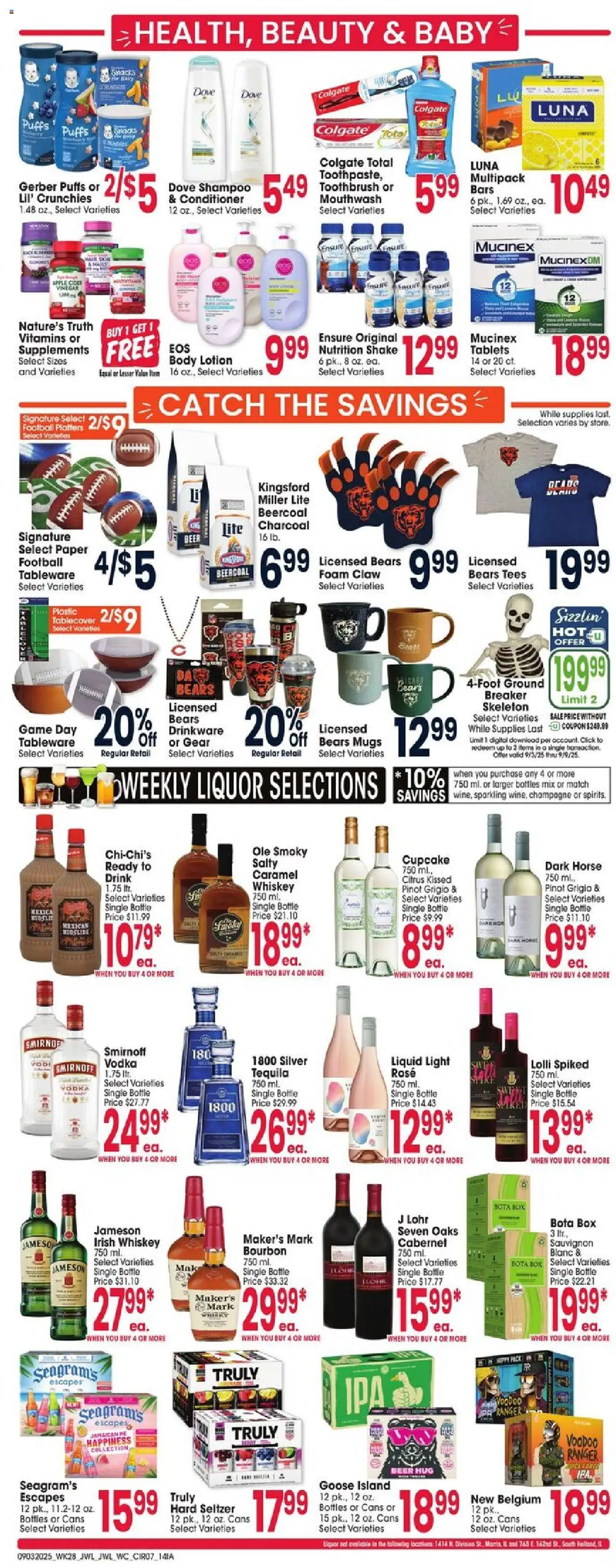 Jewel Osco Weekly Ad - IA - valid from 03.09.2025 | Page: 7 | Products: Beer, Rice, Toothbrush, Bourbon