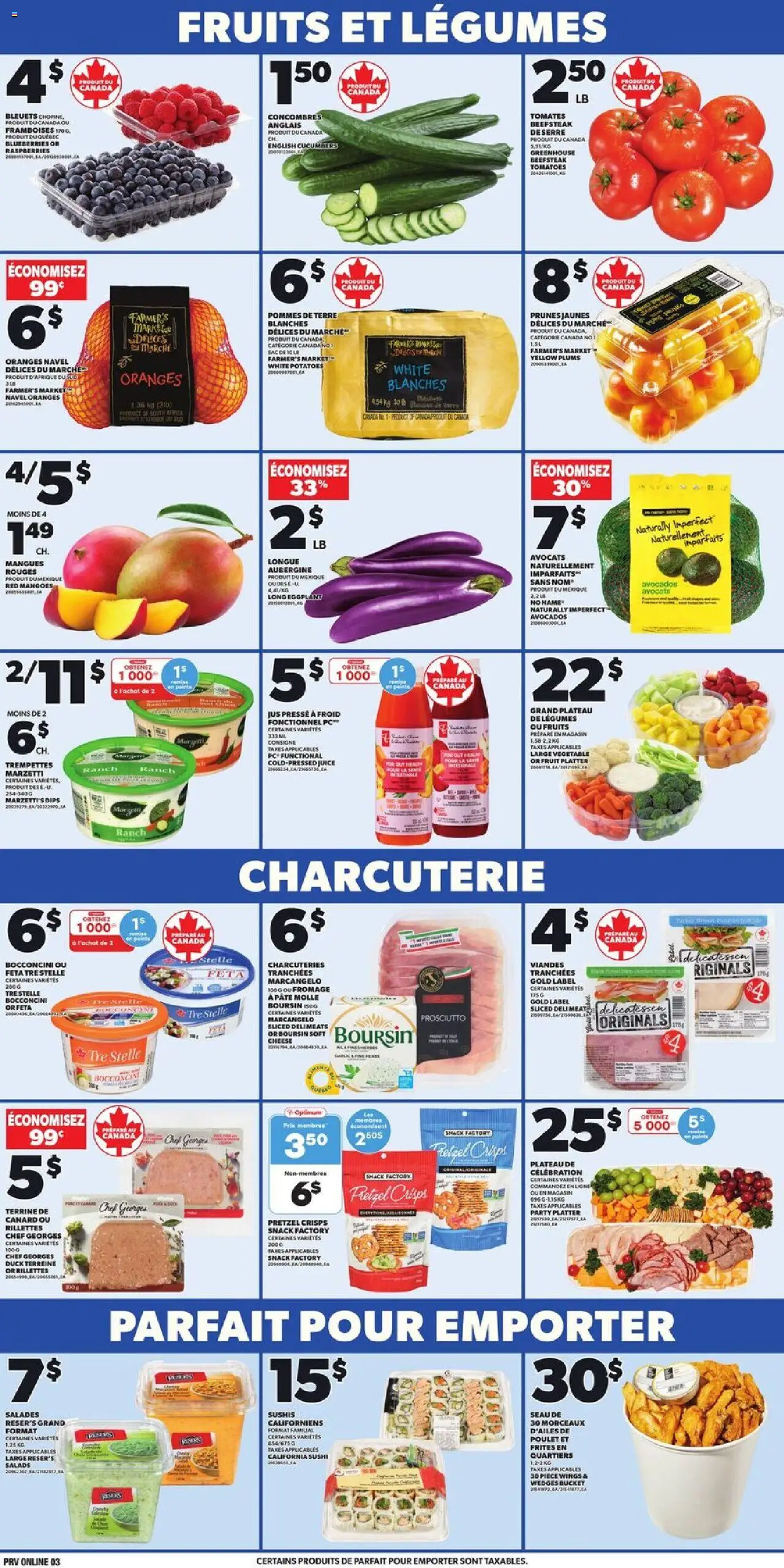 Provigo flyer valid from 31.07.2025 | Page: 4 | Products: Cheese, Juice, Oranges, Tomatoes