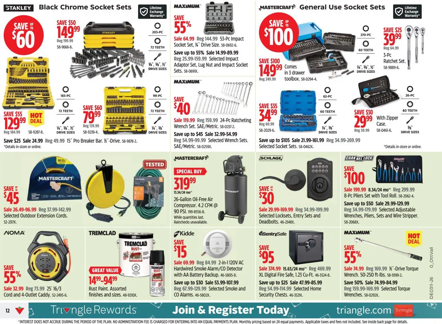Canadian Tire flyer valid from 12.03.2026 | Page: 12 | Products: Socket, Battery