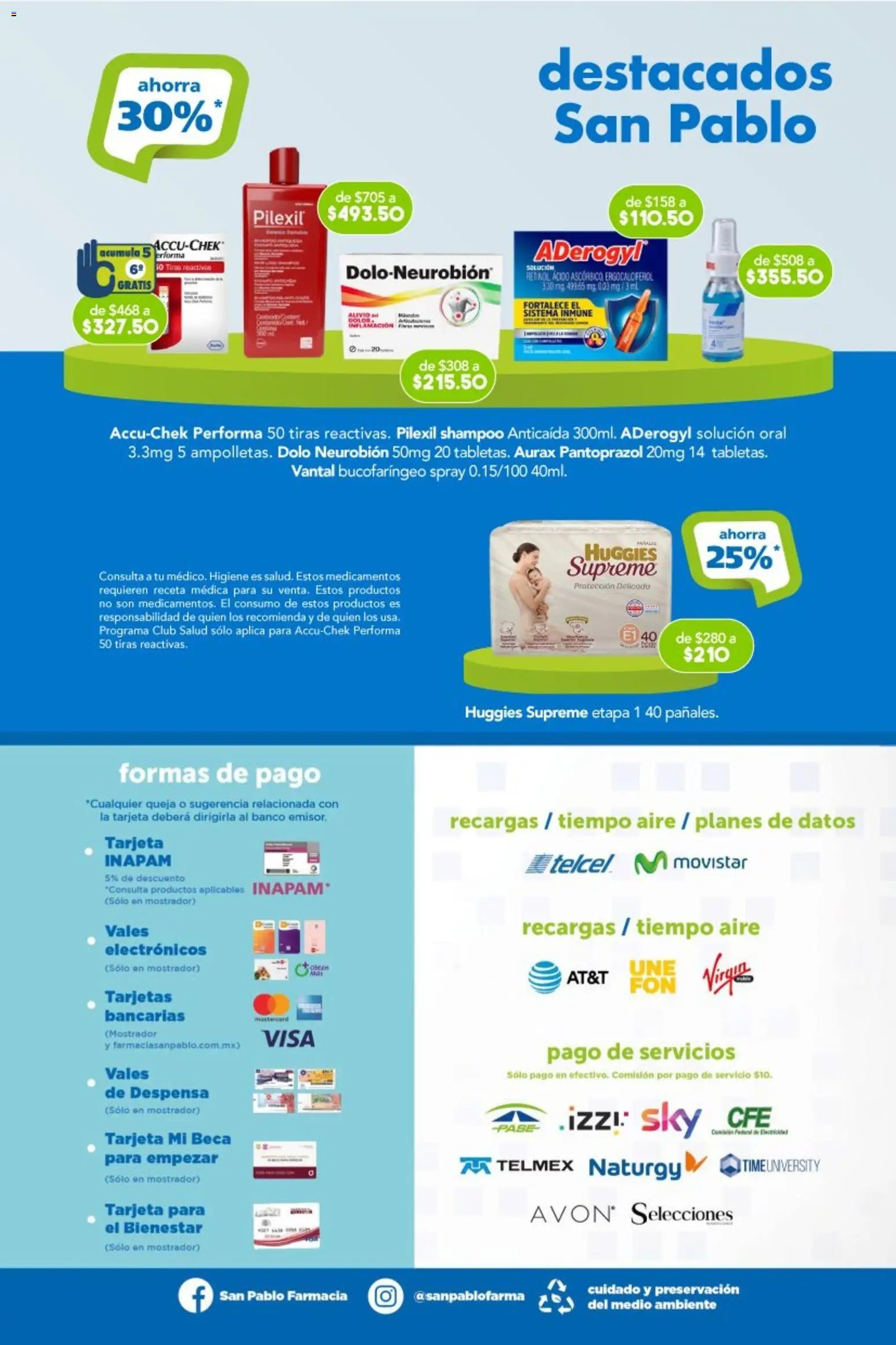 Nuevas ofertas de Farmacia San Pablo válidas en toda la República Mexicana desde el 02.11.2025. ¡Encuentra las mejores ofertas en Farmacia San Pablo catálogo! | Página: 16 | Productos: Banco, Despensa