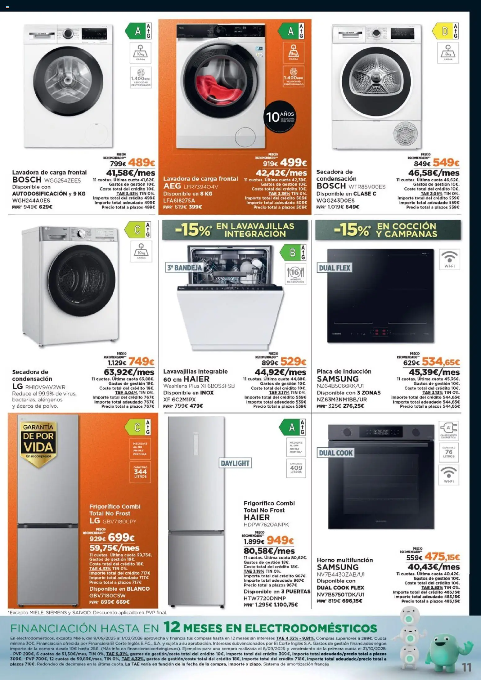 Nuevas ofertas de El Corte Inglés válidas en toda la República Mexicana desde el 10.11.2025. ¡Encuentra las mejores ofertas en El Corte Inglés Black Friday! | Página: 11 | Productos: Secadora, Bandeja, Horno, Lavadora