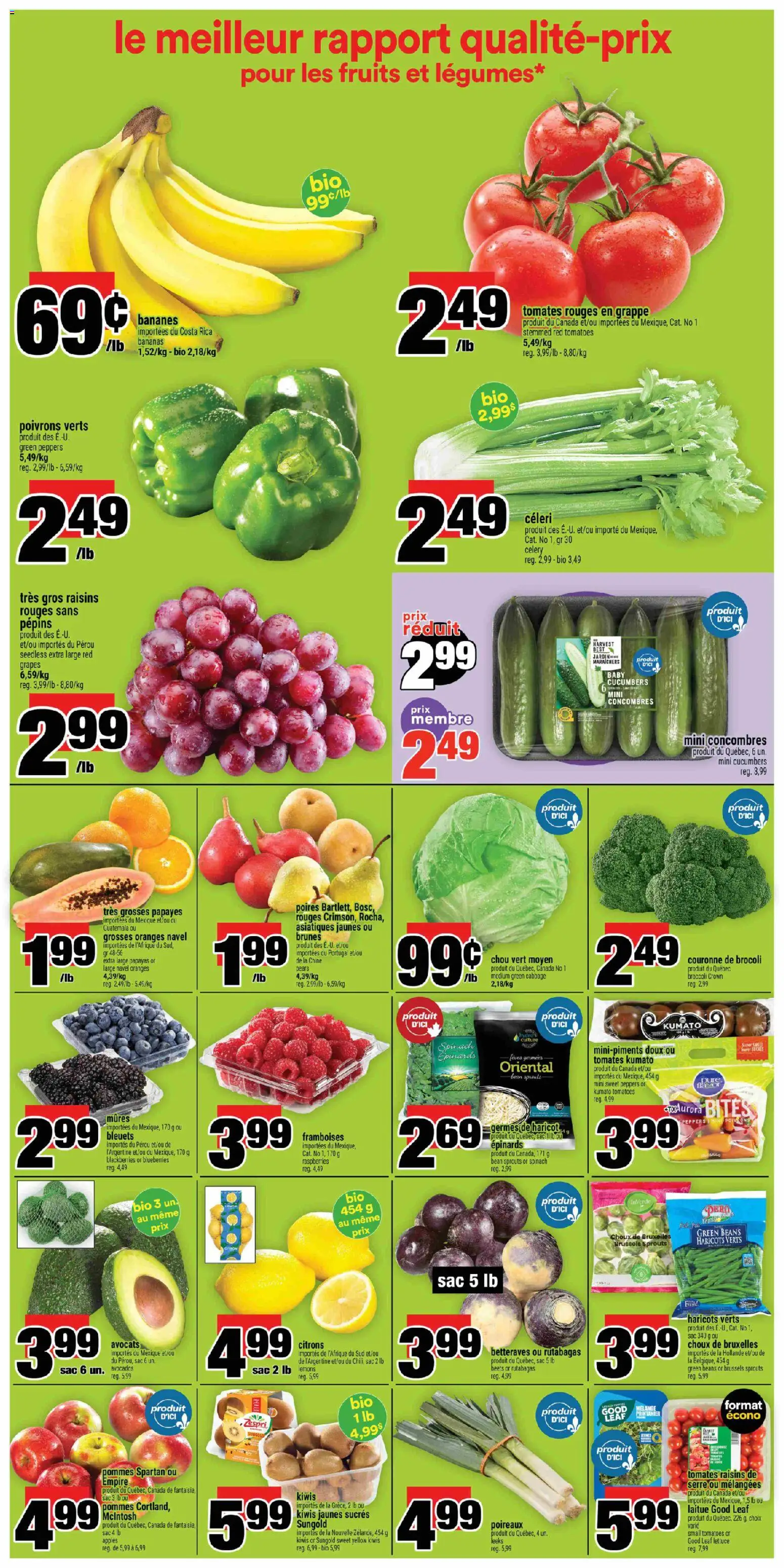 Super C flyer valid from 27.11.2025 | Page: 4 | Products: Cucumbers, Apples, Tomatoes, Bananas