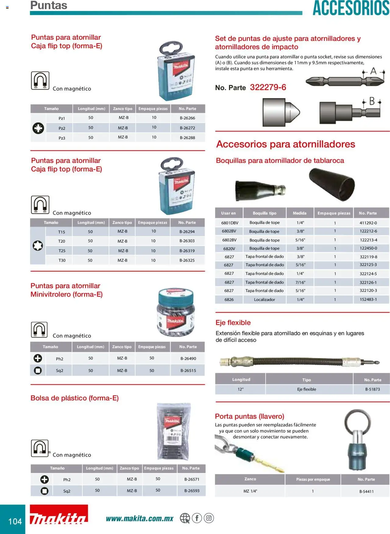 Nuevas ofertas de Makita válidas en toda la República Mexicana desde el 08.07.2024. ¡Encuentra las mejores ofertas en Makita catálogo Accesorios! | Página: 104 | Productos: Extensión, Bolsa, Llavero, Caja