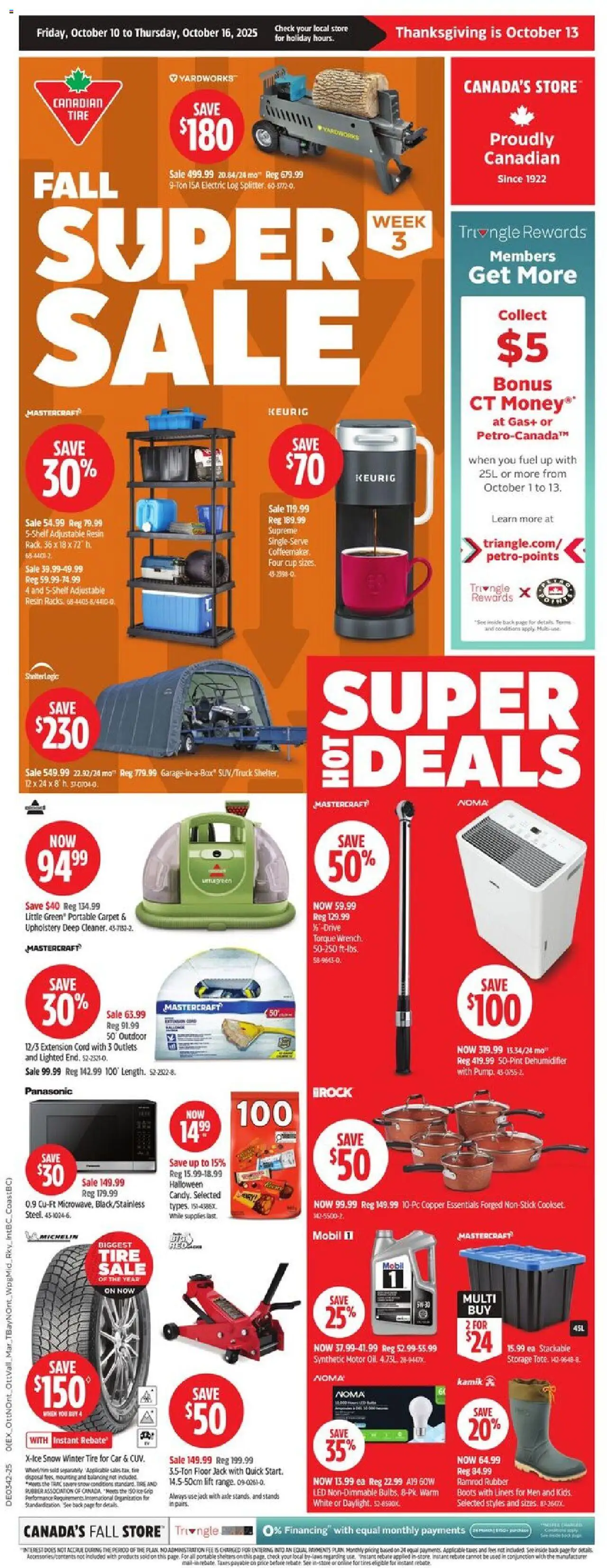 Canadian Tire flyer valid from 10.10.2025 | Page: 1 | Products: Boots, Carpet