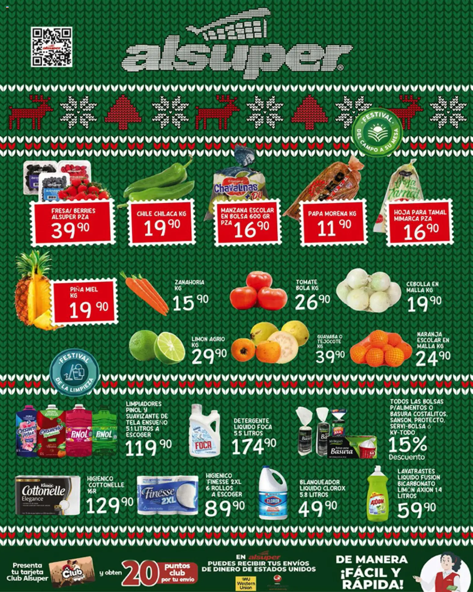 Nuevas ofertas de Alsuper válidas en toda la República Mexicana desde el 23.12.2025. ¡Encuentra las mejores ofertas en Alsuper folleto Chihuahua Capital! | Página: 8 | Productos: Detergente, Papa, Tomate, Manzana