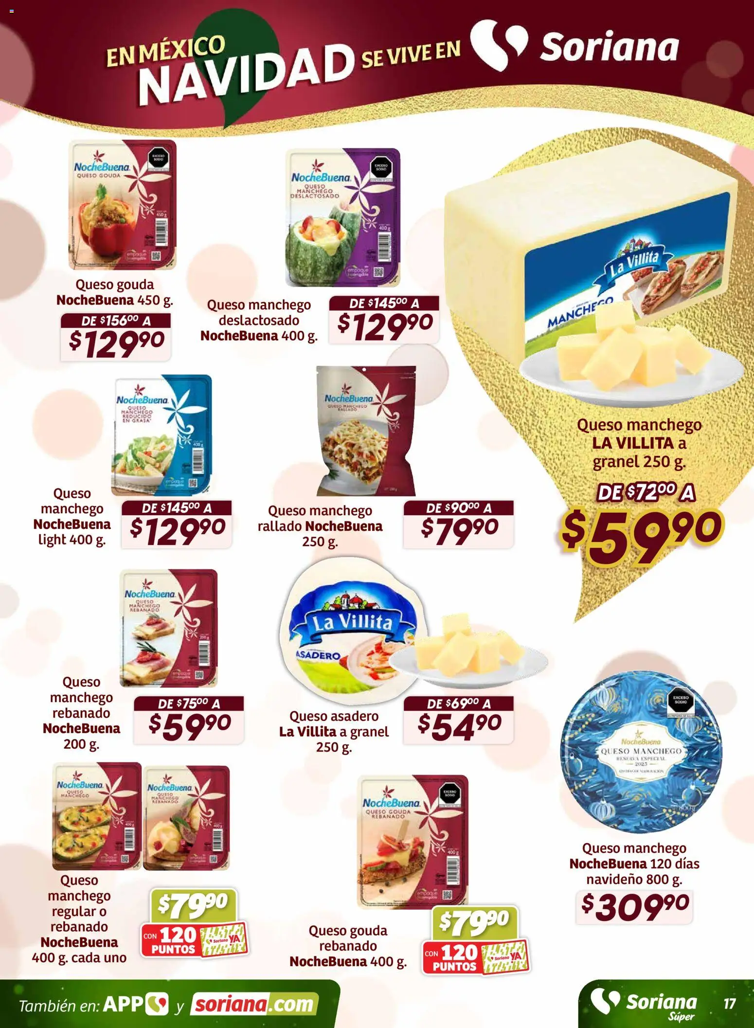 Nuevas ofertas de Soriana válidas en toda la República Mexicana desde el 27.11.2025. ¡Encuentra las mejores ofertas en Soriana - Preciazazaso Súper: Camp, Chia, Oax, Q. Roo, Tab, Yuc! | Página: 18 | Productos: Queso