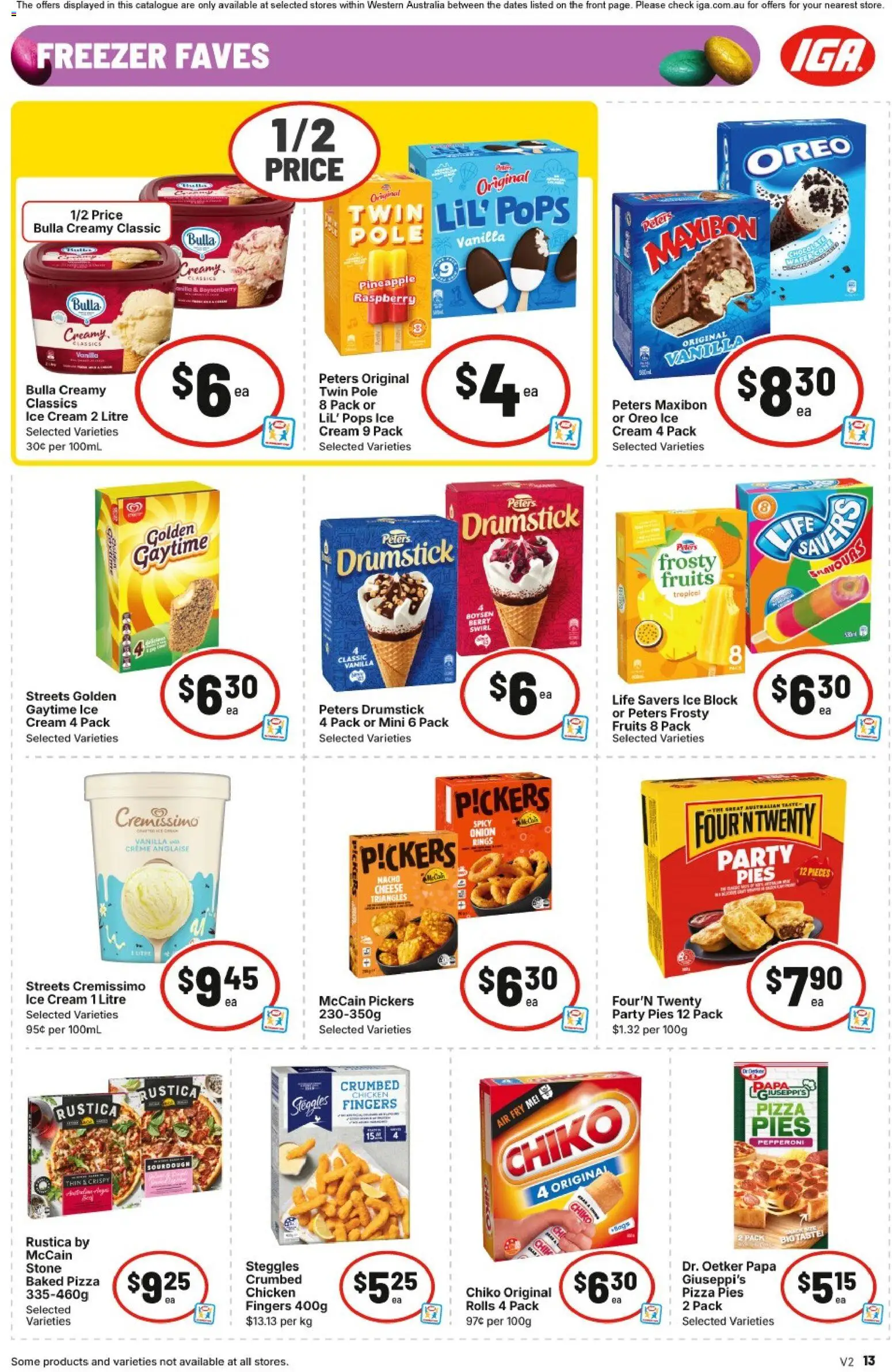 IGA catalogue - valid from 18.03.2026 | Page: 13 | Products: Chicken, Cream, Pies, Freezer
