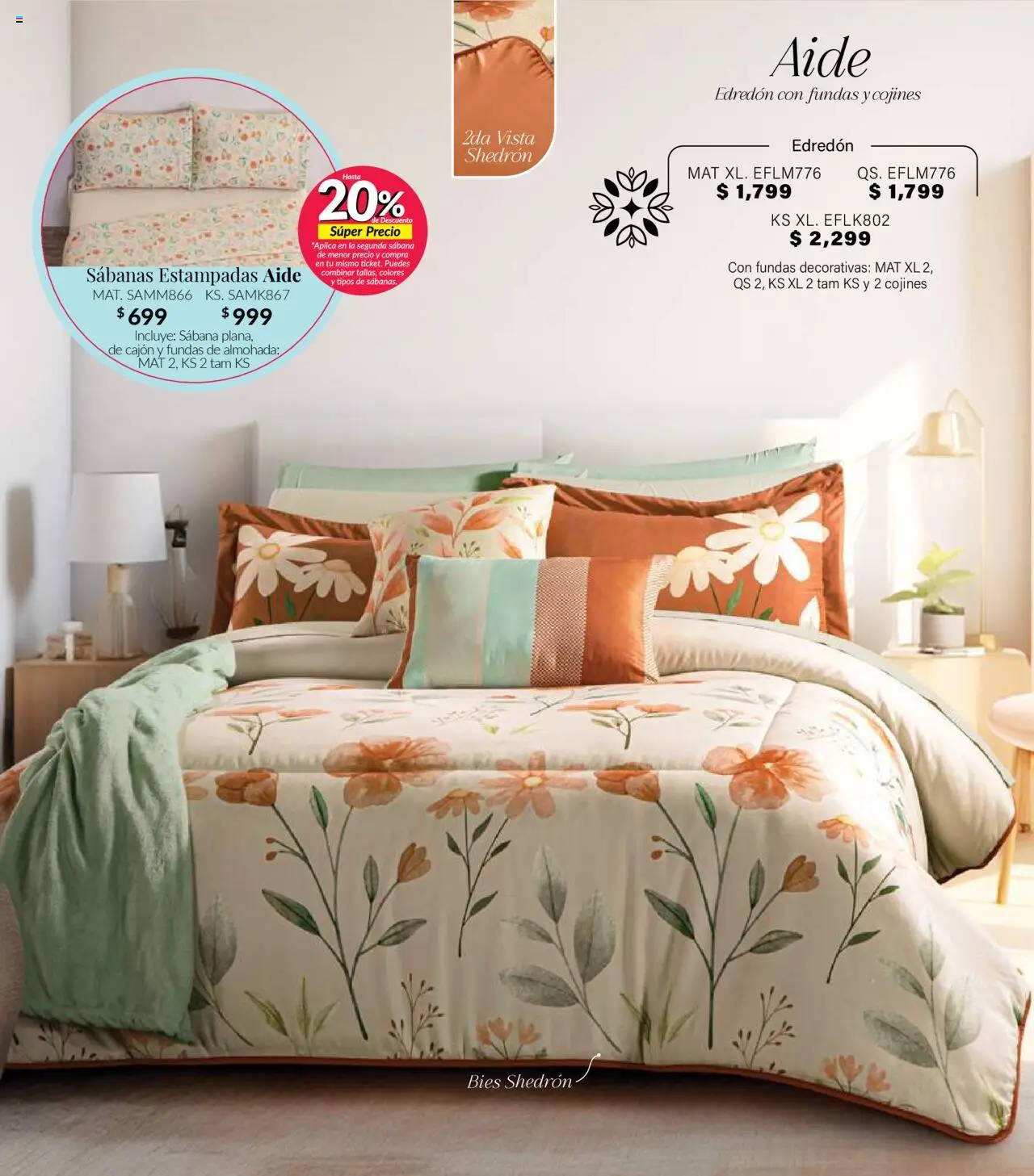 Nuevas ofertas de Colchas Concord válidas en toda la República Mexicana desde el 01.08.2025. ¡Encuentra las mejores ofertas en Colchas Concord - Catálogo! | Página: 53 | Productos: Almohada, Sabanas