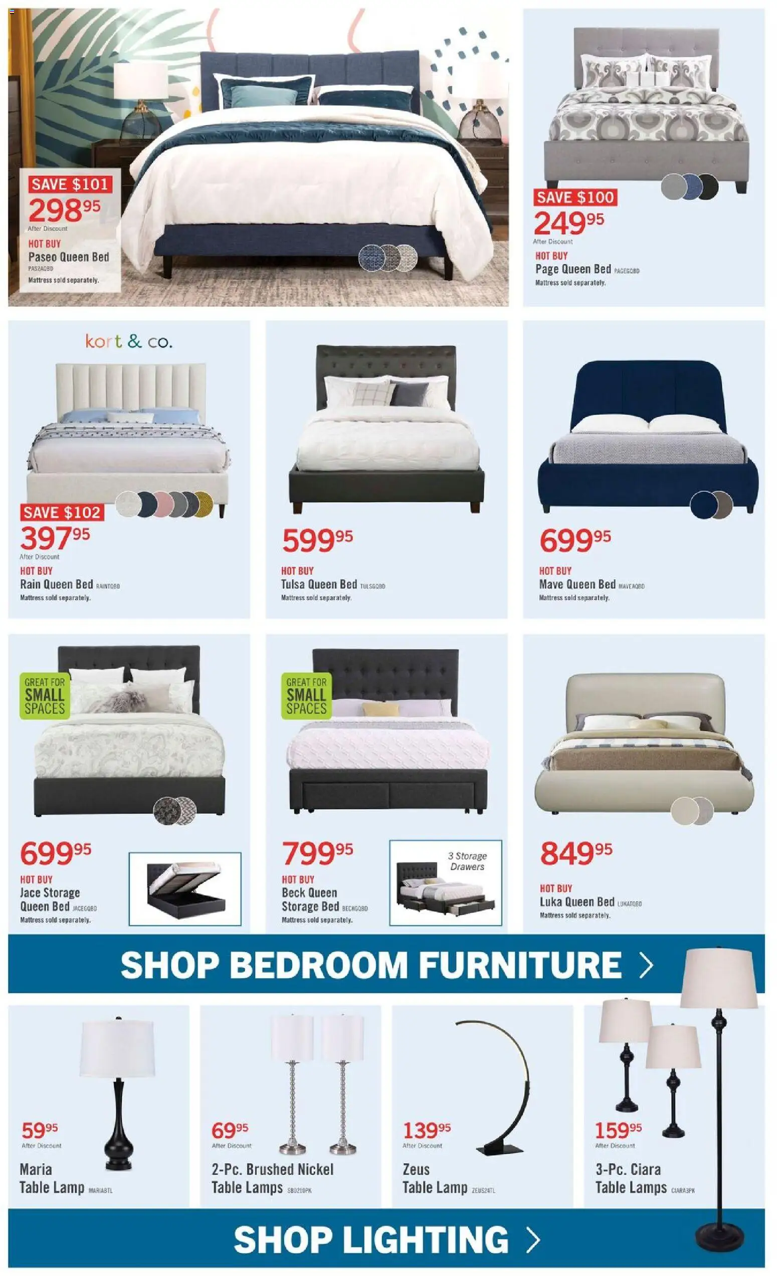 The Brick flyer valid from 30.12.2025 | Page: 10 | Products: Bed, Mattress, Table, Lamp