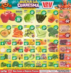 Vista previa de Casa Ley folleto Las ofertas de frutas y verdunas La Paz, nuevo folleto de la tienda, válido en México a partir del 11.04.2026