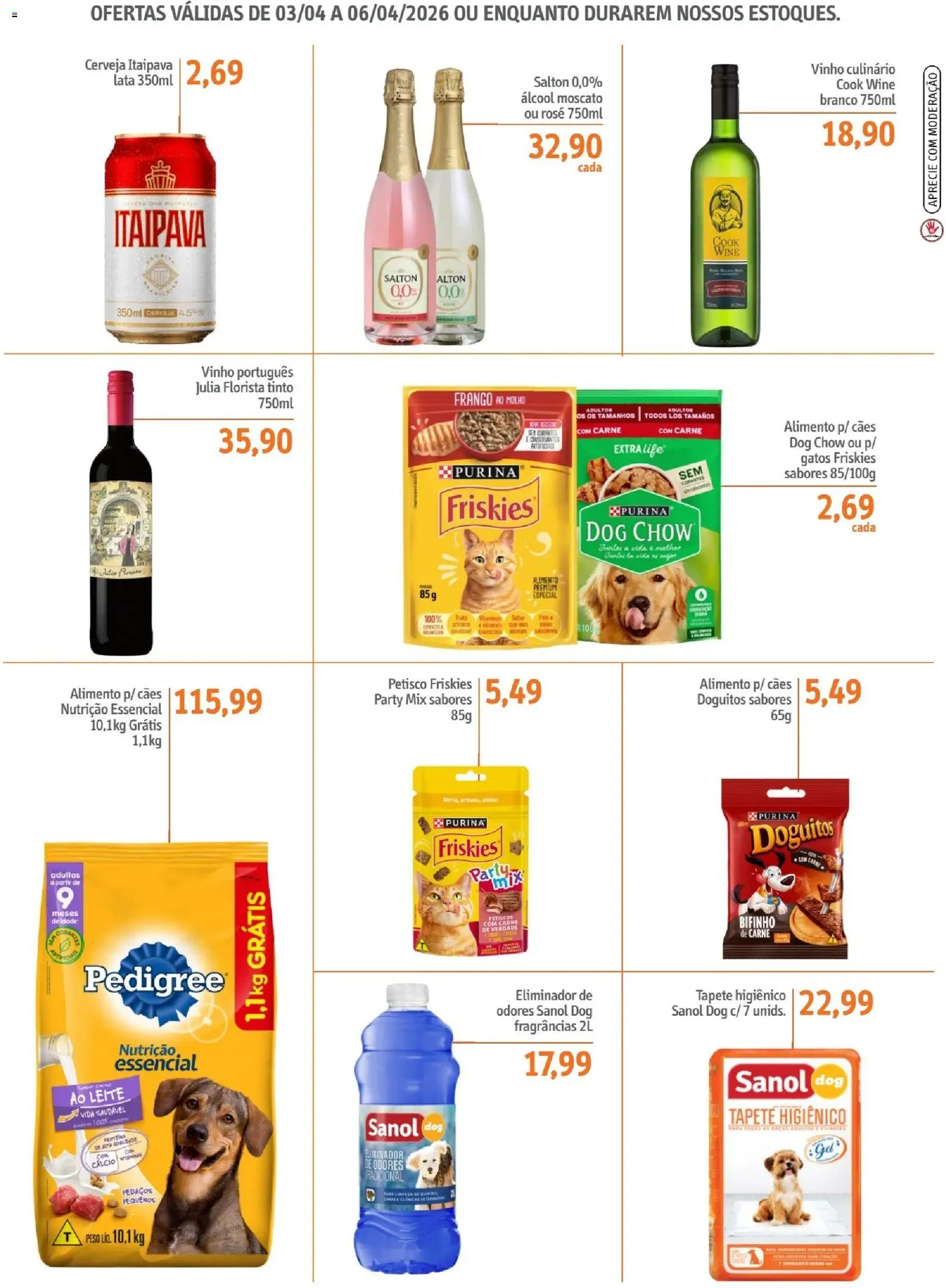 Sonda Folheto - válido de 03.04.2026 | Página: 3 | Produtos: Tapete, Vinho, Tapete higiênico, Frango