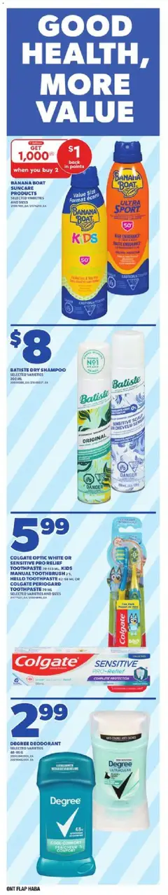 Loblaws flyer valid from 24.07.2025 | Page: 9 | Products: Shampoo, Deodorant, Toothpaste