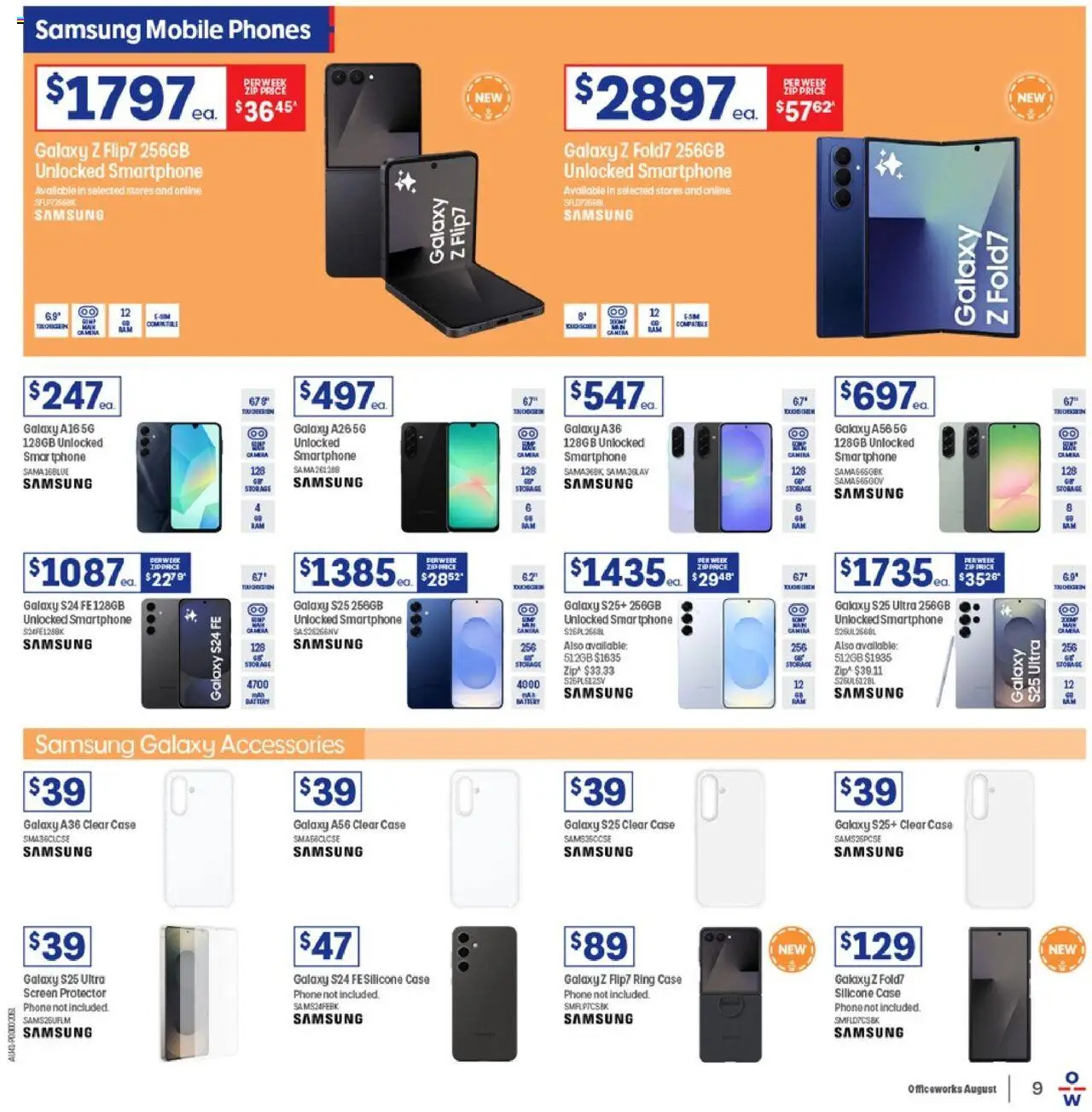 Officeworks catalogue - valid from 07.08.2025 | Page: 9 | Products: Battery, Accessories, Phone, Mobile
