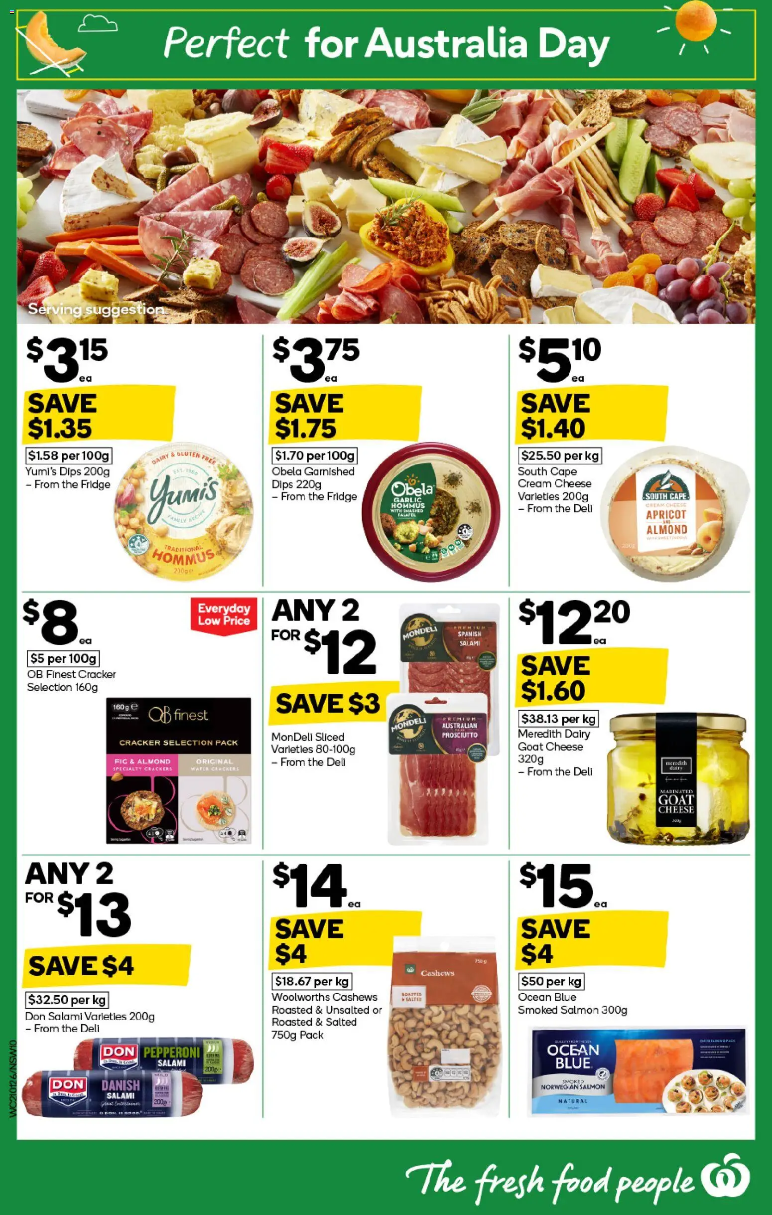 Woolworths catalogue - valid from 21.01.2026 | Page: 10 | Products: Crackers, Salami, Cream, Fridge