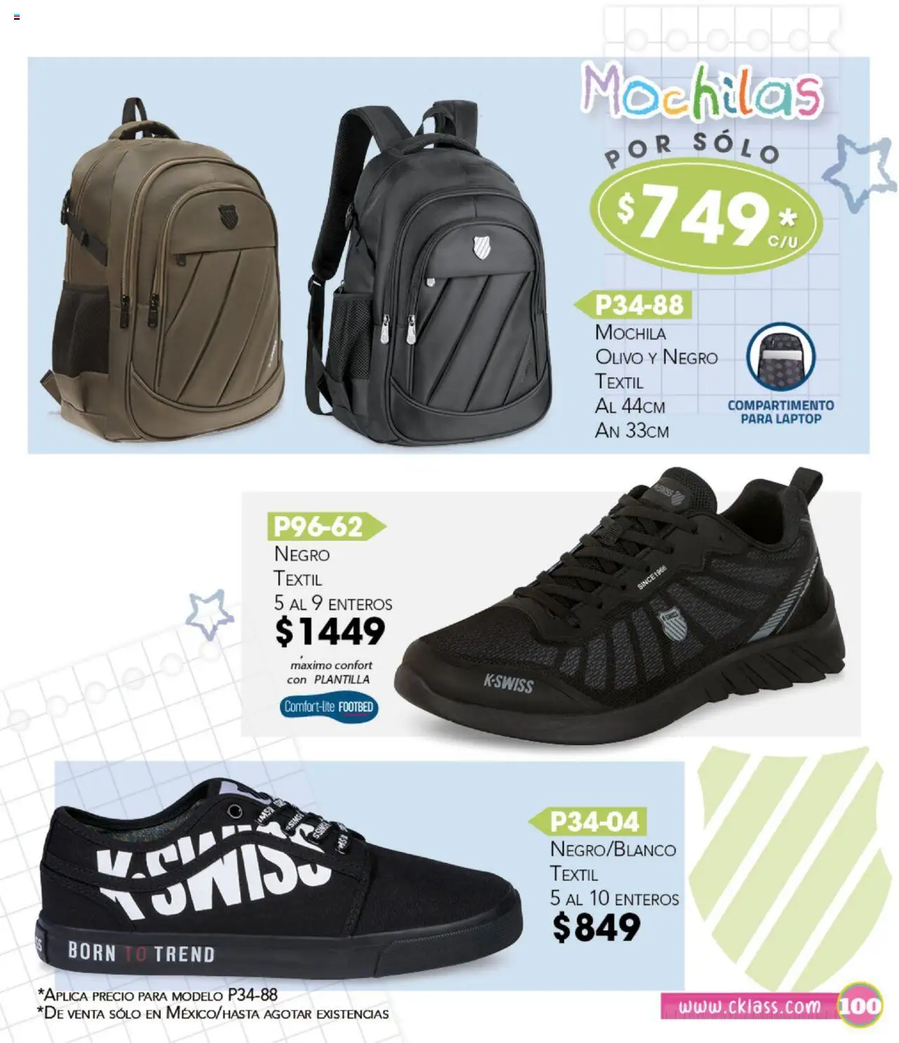 Nuevas ofertas de Cklass válidas en toda la República Mexicana desde el 14.07.2025. ¡Encuentra las mejores ofertas en Cklass catálogo Escolar! | Página: 101 | Productos: Mochila