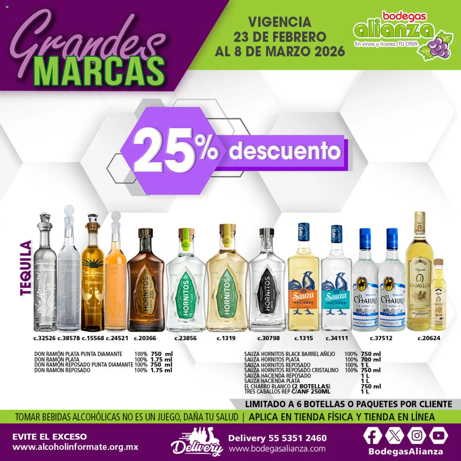 Nuevas ofertas de Bodegas Alianza válidas en toda la República Mexicana desde el 23.02.2026. ¡Encuentra las mejores ofertas en Bodegas Alianza catálogo Grandes Marcas! | Página: 5 | Productos: Tequila