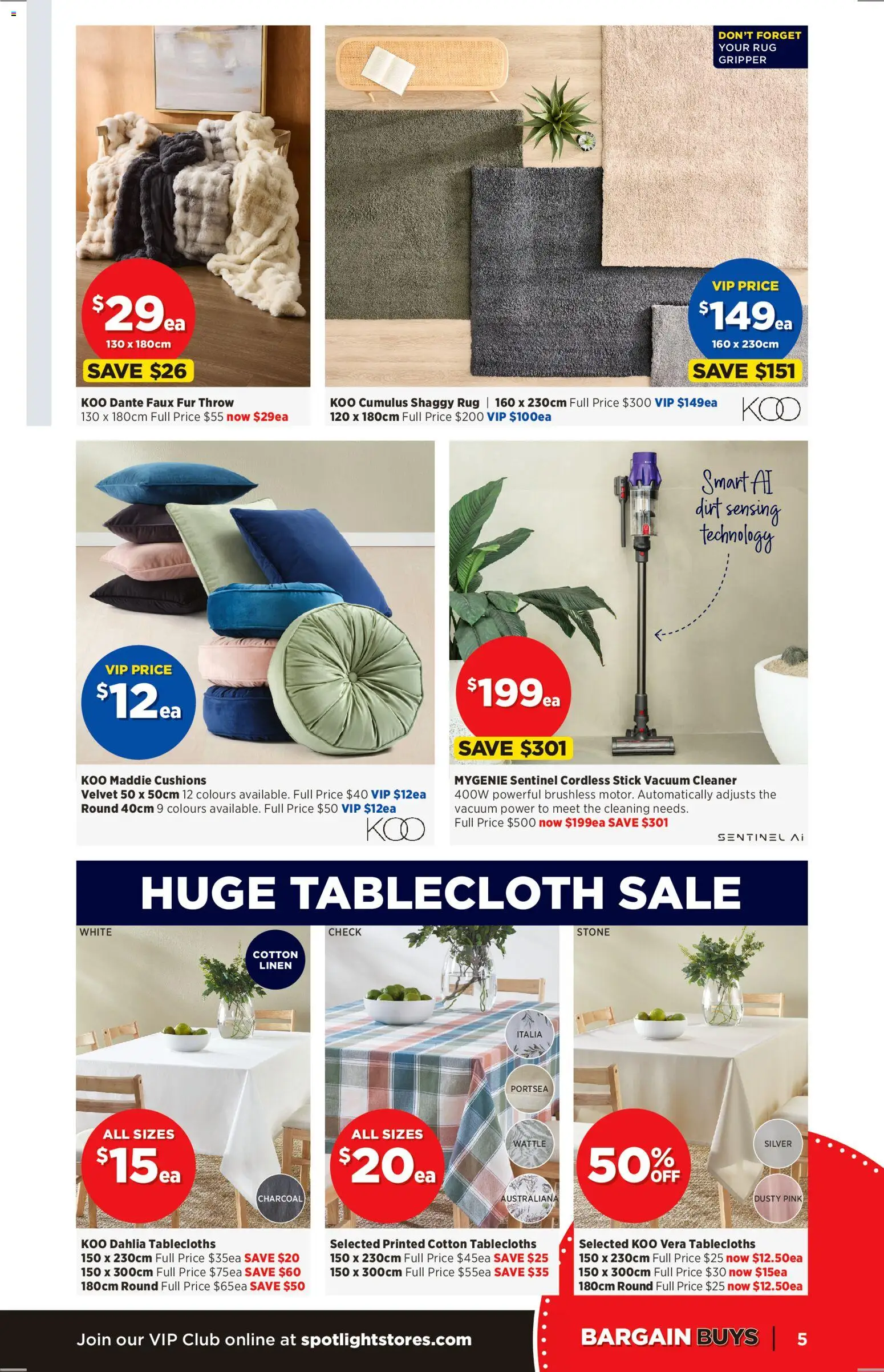 Spotlight catalogue - valid from 22.04.2026 | Page: 5 | Products: Fur, Linen, Cleaner, Vacuum cleaner