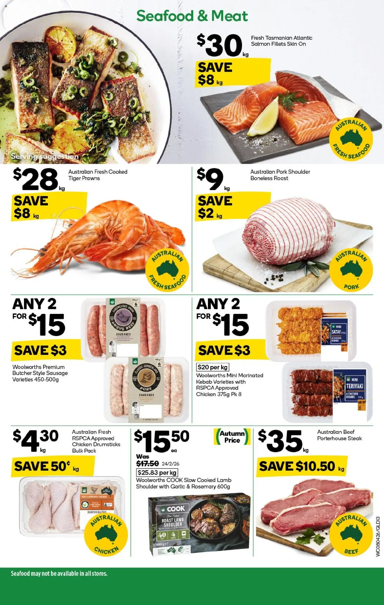 Woolworths catalogue - valid from 08.04.2026 | Page: 13 | Products: Pork, Lamb, Prawns, Garlic