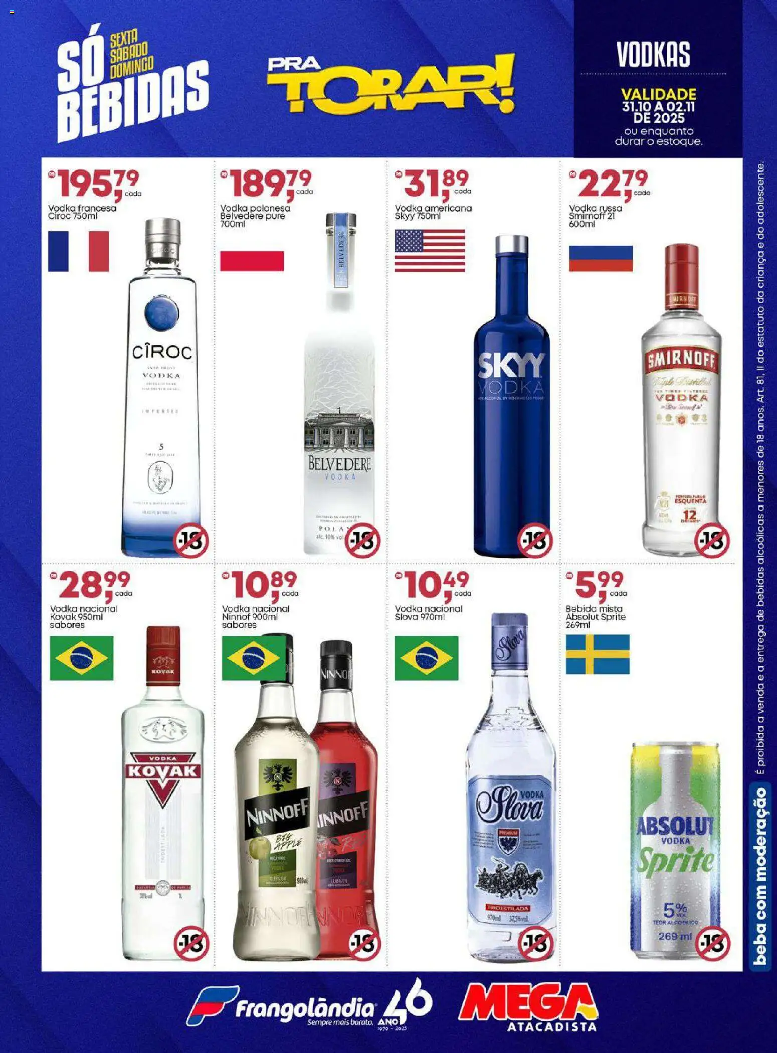 Frangolândia Folheto - válido de 31.10.2025 | Página: 3 | Produtos: Vodka, Bebida