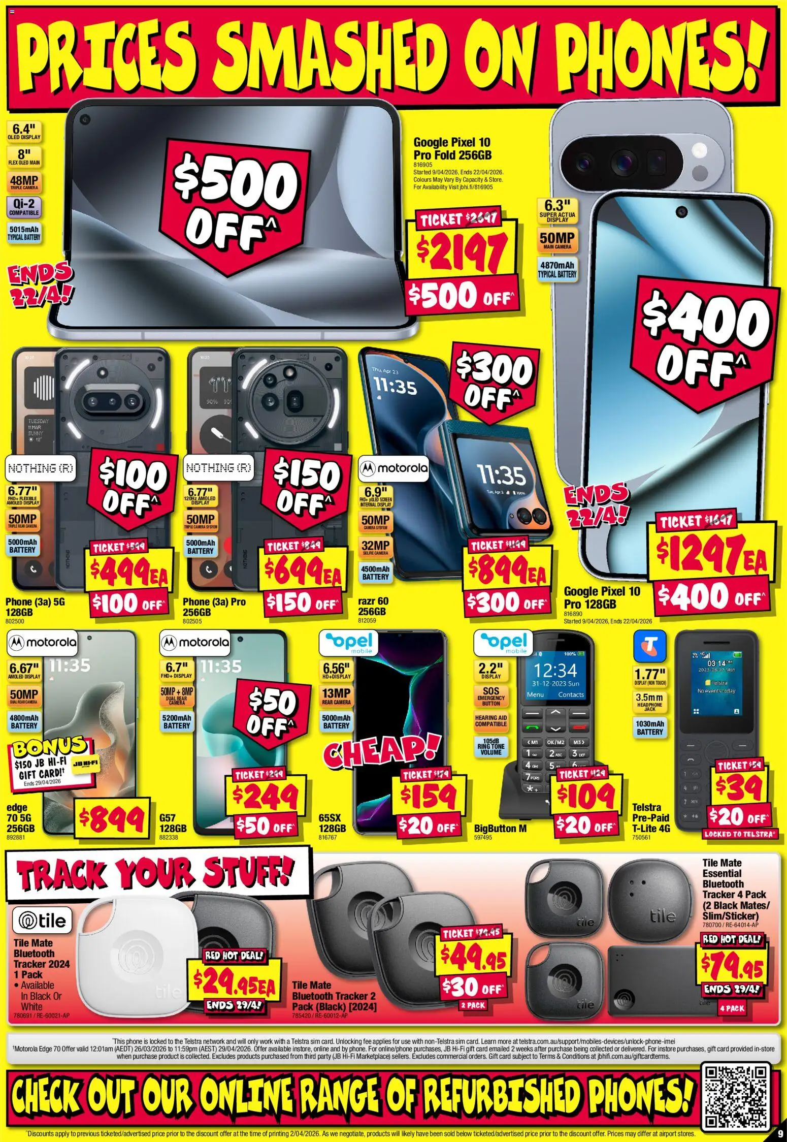 JB Hi-Fi catalogue - valid from 16.04.2026 | Page: 9 | Products: Battery, Phone, Screen, Mobile