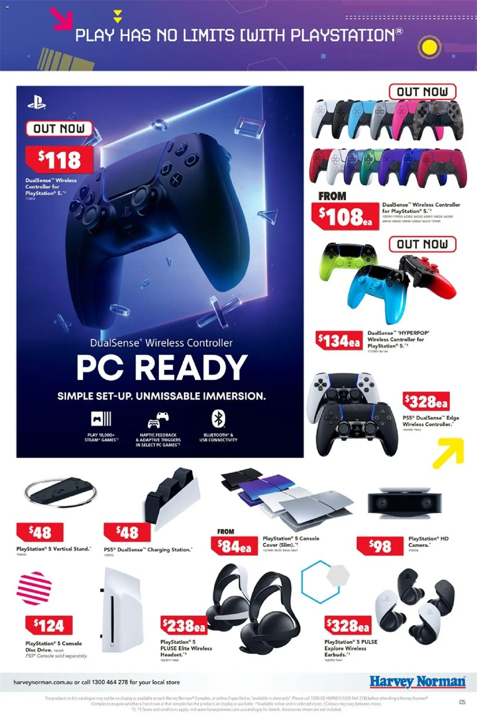 Harvey Norman catalogue - valid from 09.04.2026 | Page: 5 | Products: Controller, Pc, Playstation, Usb
