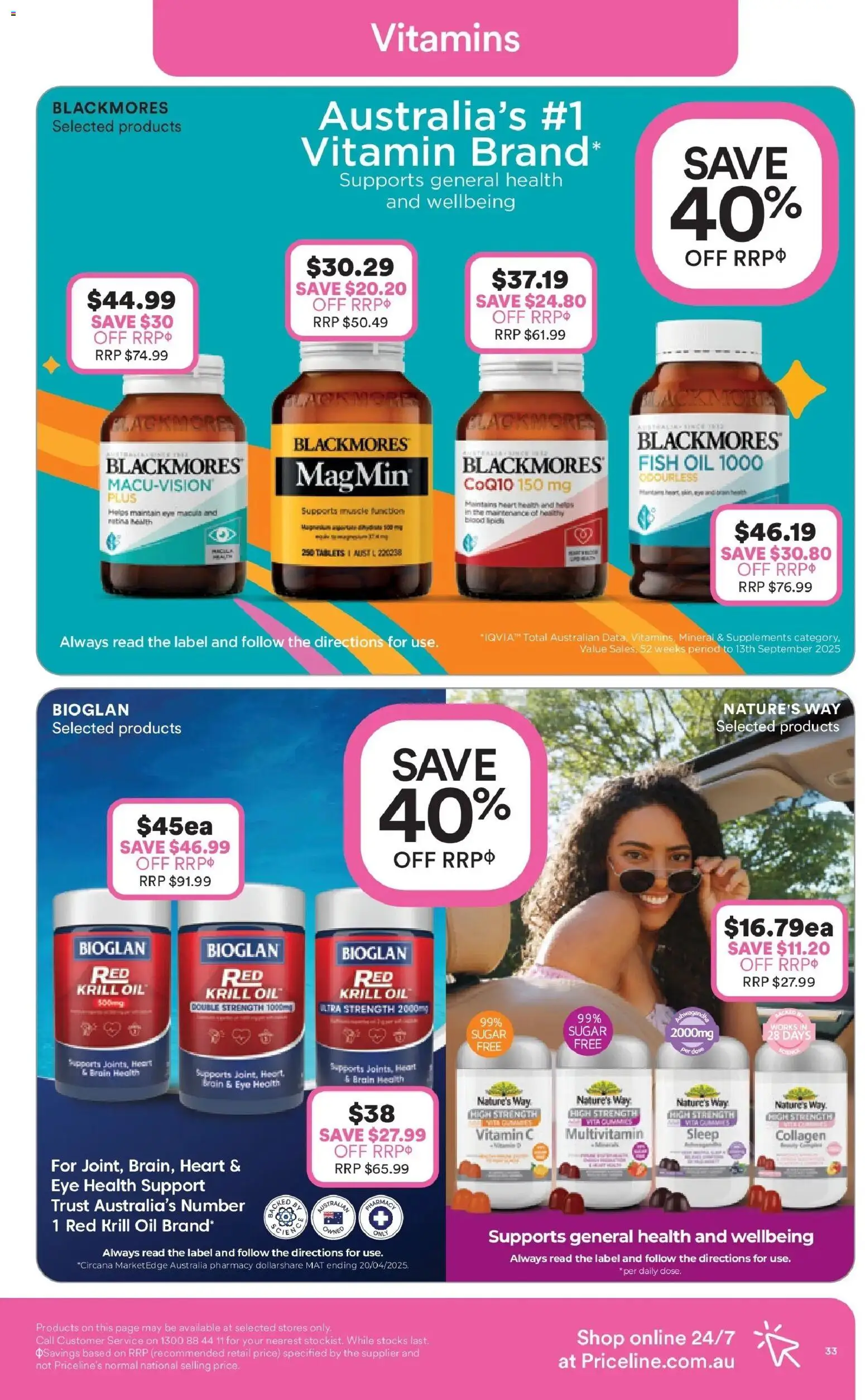Priceline Pharmacy catalogue - valid from 22.01.2026 | Page: 33 | Products: Fish, Fish oil, Collagen, Multivitamin