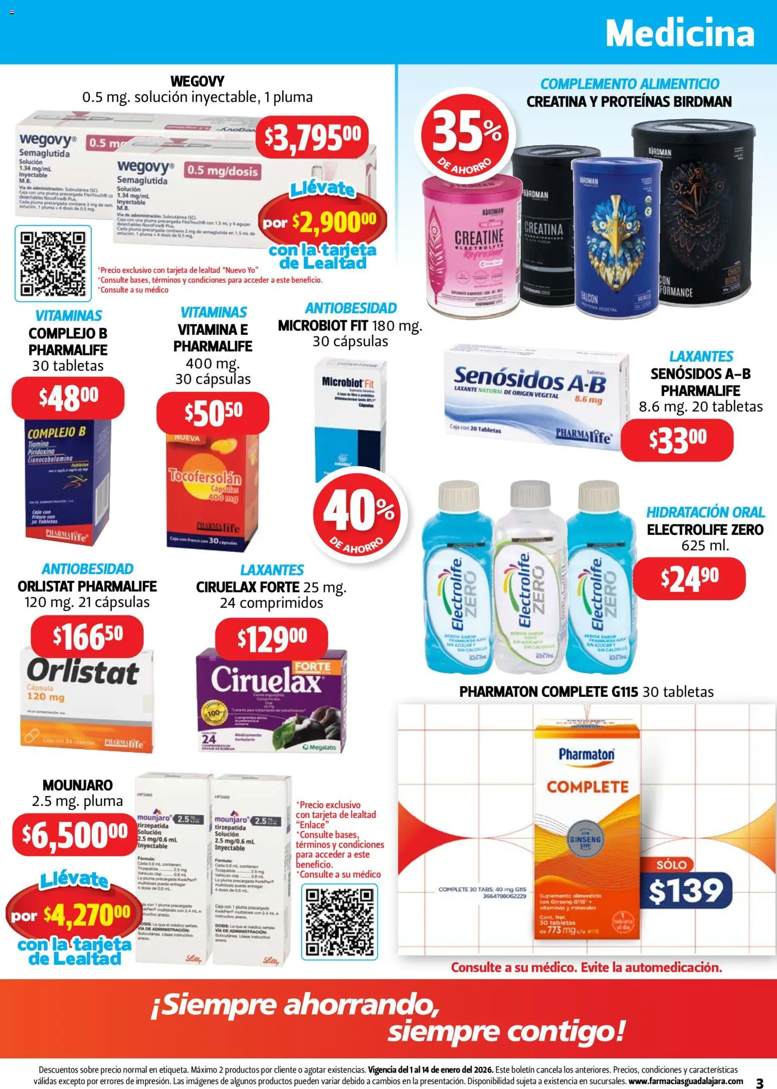 Nuevas ofertas de Farmacia Guadalajara válidas en toda la República Mexicana desde el 01.01.2026. ¡Encuentra las mejores ofertas en Farmacia Guadalajara catálogo! | Página: 3