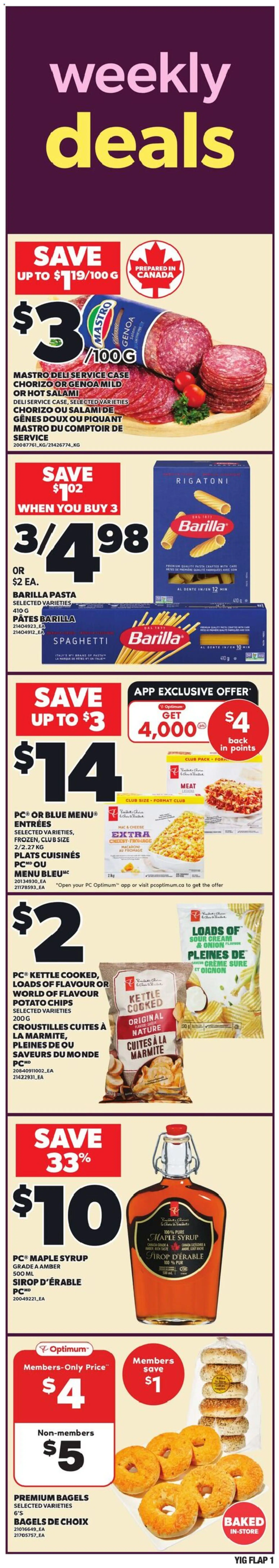 Independent Grocer flyer valid from 05.03.2026 | Page: 1 | Products: Pasta, PC, Cheese, Salami