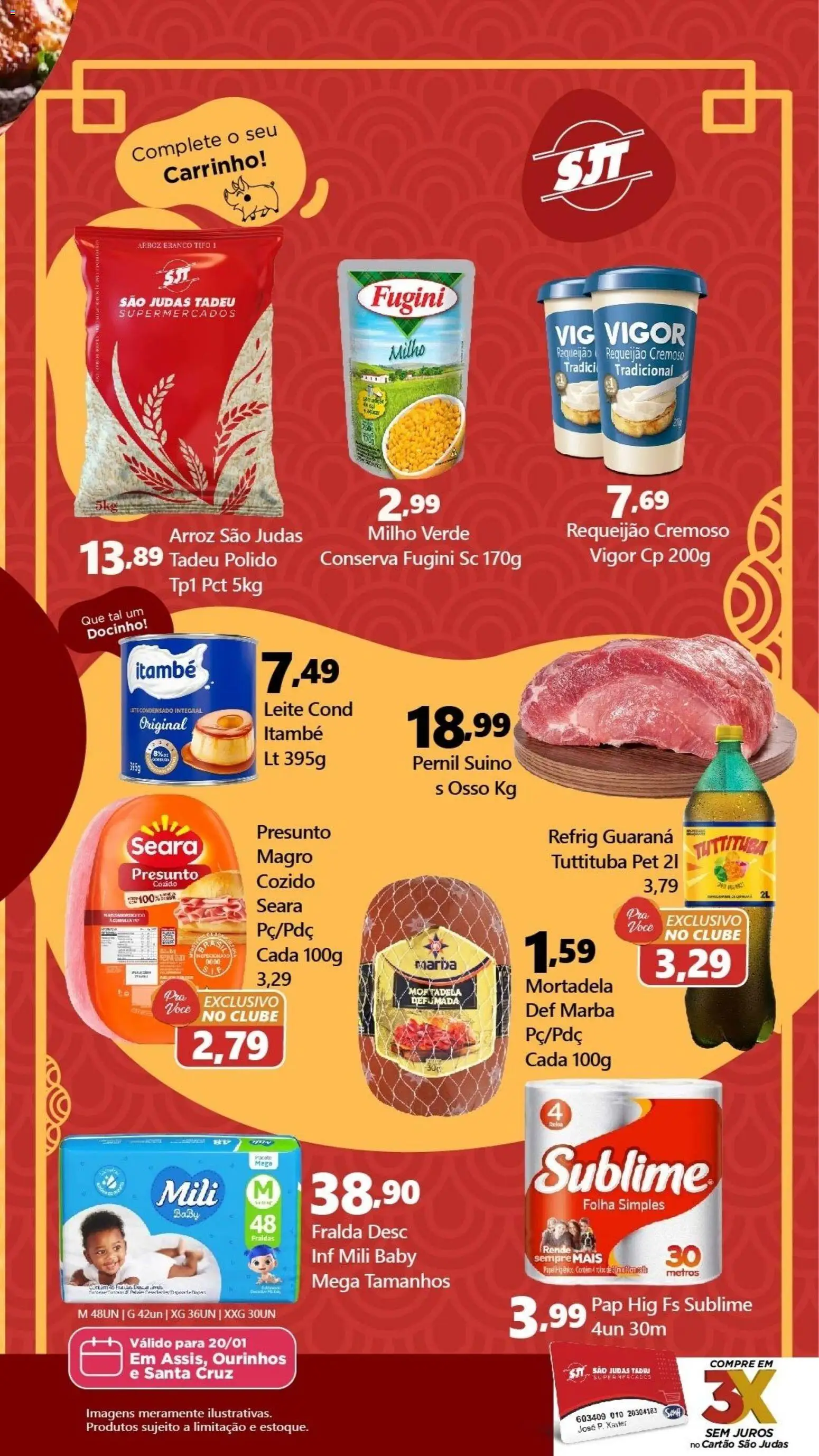 São Judas Tadeu Folheto - válido de 20.01.2026 | Página: 2 | Produtos: Guaraná, Milho verde, Presunto, Requeijão