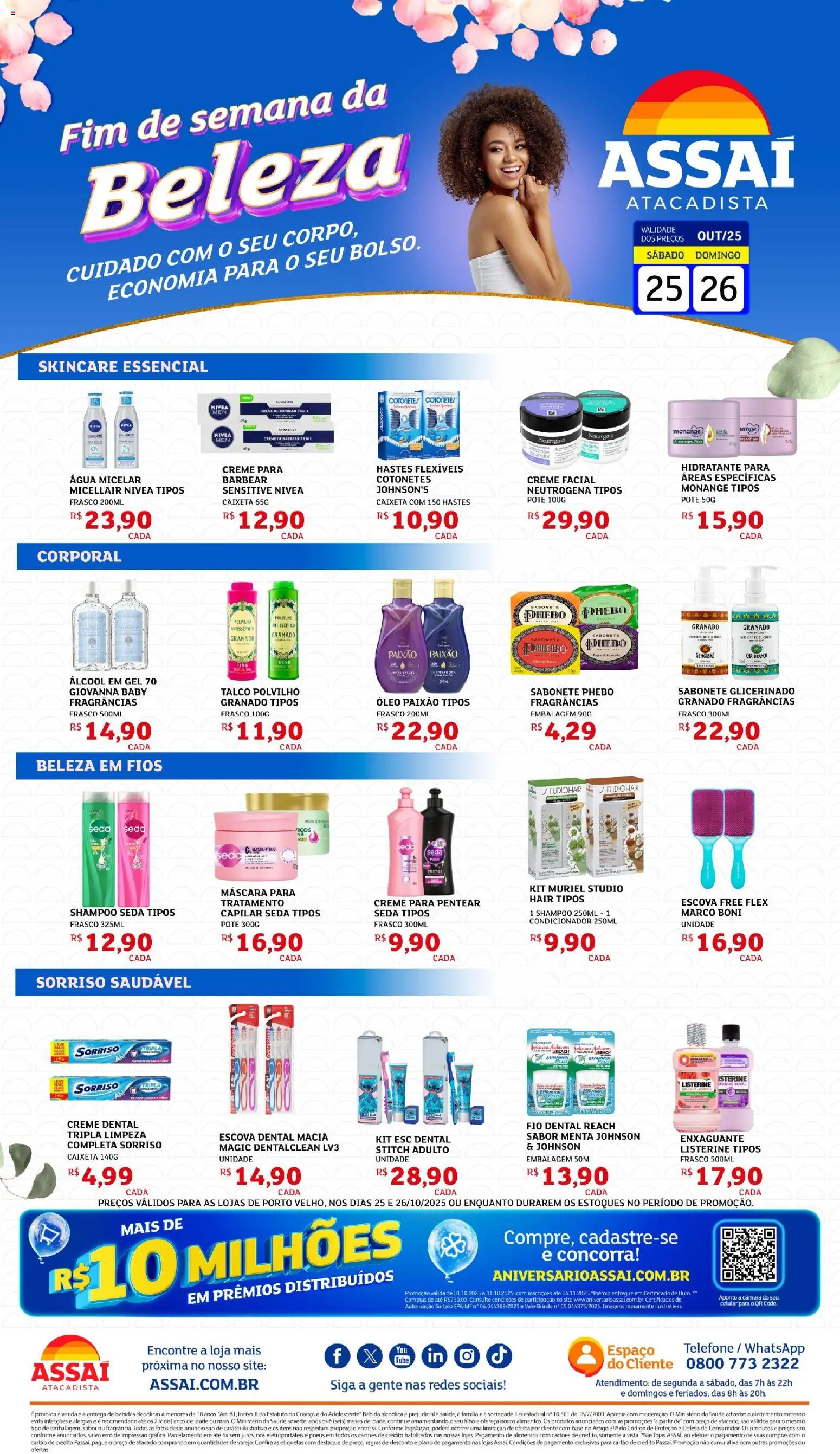 Assaí Atacadista Folheto - válido de 25.10.2025 | Página: 1 | Produtos: Gengibre, Polvilho, Chá, Telefone