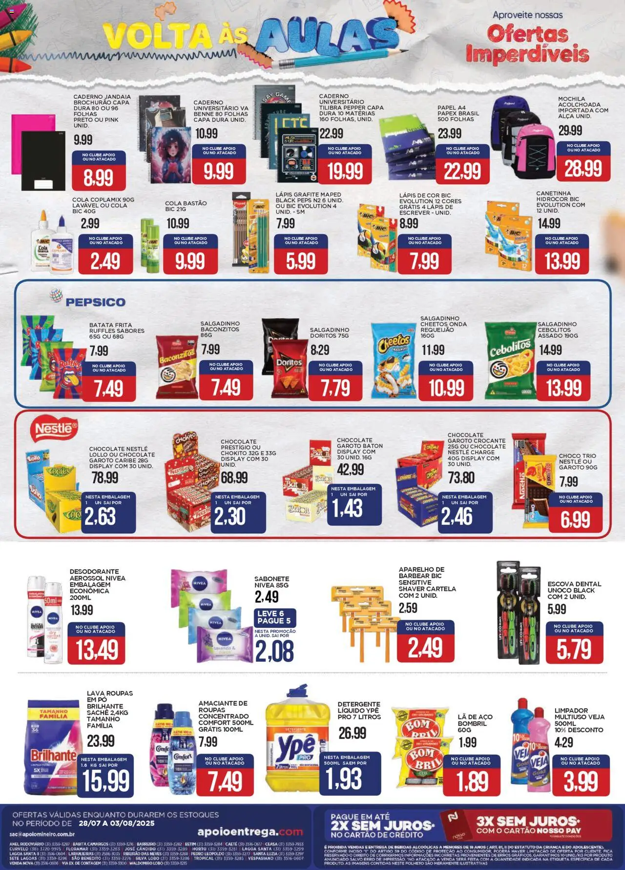 Apoio Mineiro Folheto - válido de 28.07.2025 | Página: 4 | Produtos: Detergente, Lápis de cor, Canetinha, Batata