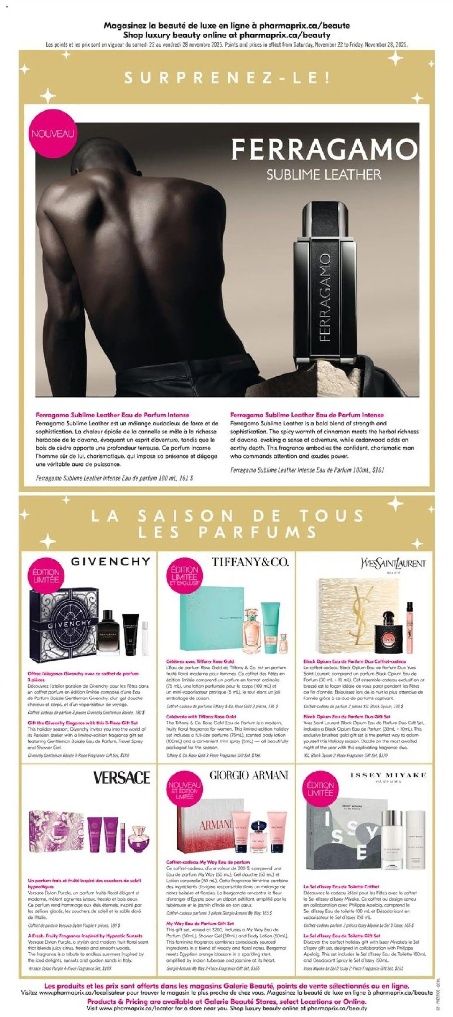 Pharmaprix flyer valid from 22.11.2025 | Page: 8 | Products: Perfume, Body lotion, Deodorant, Toilette