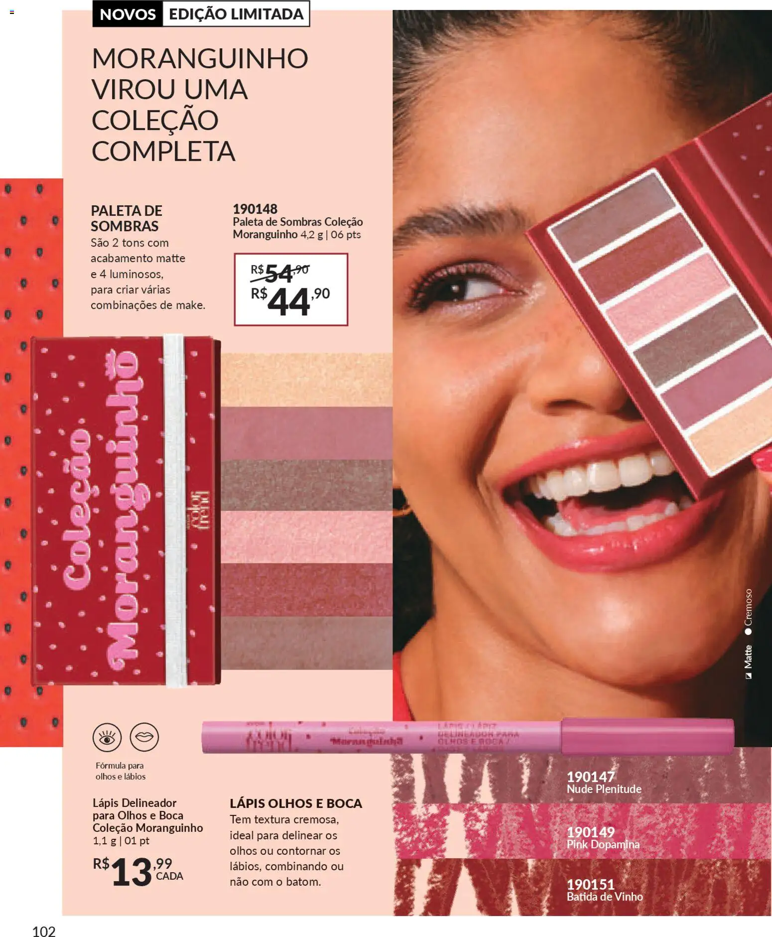 Avon Folheto - válido de 21.11.2025 | Página: 102 | Produtos: Delineador, Lápis, Vinho