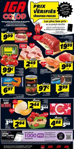 Preview of IGA weekly flyer / circulaire from shop IGA valid from 31.07.2025