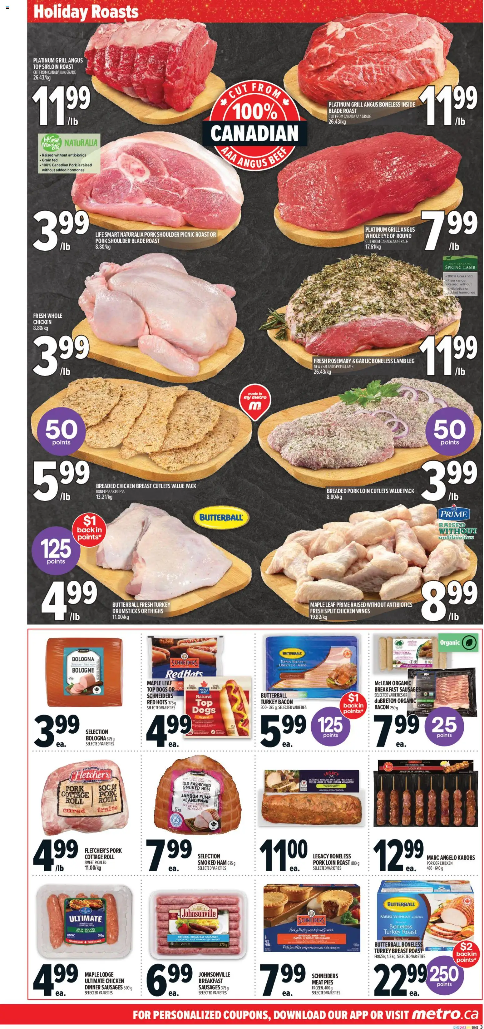 Metro flyer valid from 04.12.2025 | Page: 7 | Products: Turkey, Grill, Ham, Pork